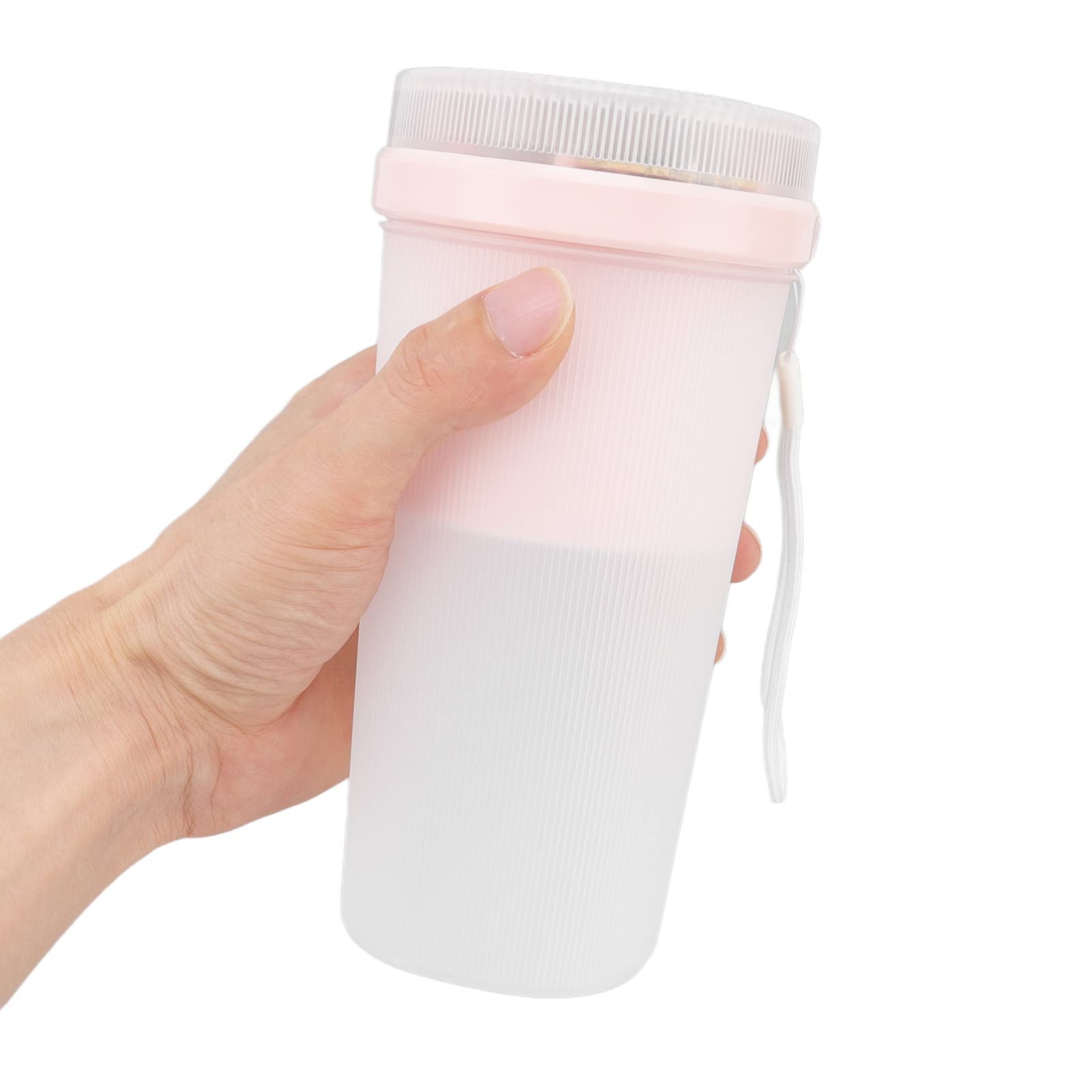 Portable USB Rechargeable Mini Blender Cup - 300ml One-Button Electric Juicer for Smoothies & Shakes - Perfect for Travel, Office & Gym (Pink)