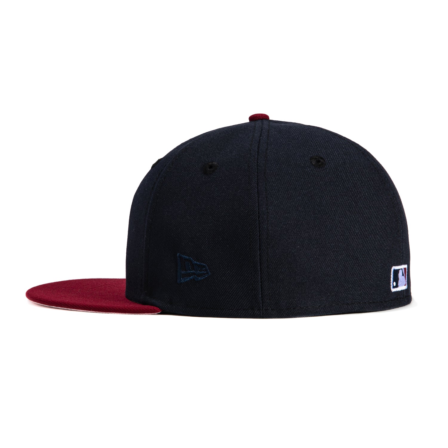 New Era 59Fifty Cleveland Indians MLB Baseball Cap with Progressive Field Patch - Navy & Cardinal Red Alternate Hat for Men | Game Day, Sports Fan Gear, Casual Wear