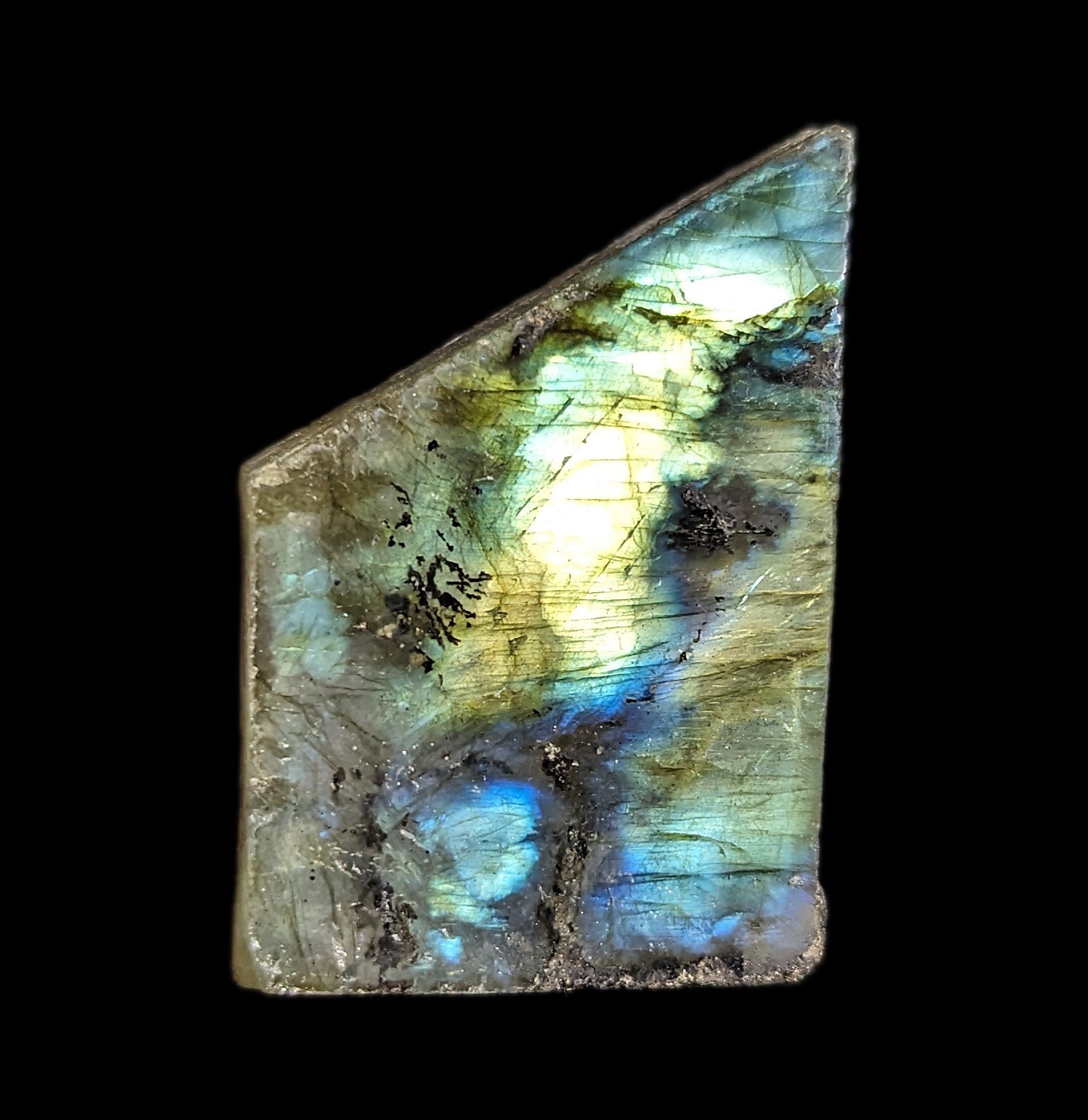 Natural Polished Labradorite Slice - Healing Crystal for Jewelry Making, Home Decor & Meditation | Perfect for Necklaces, Bracelets & Spiritual Gifts