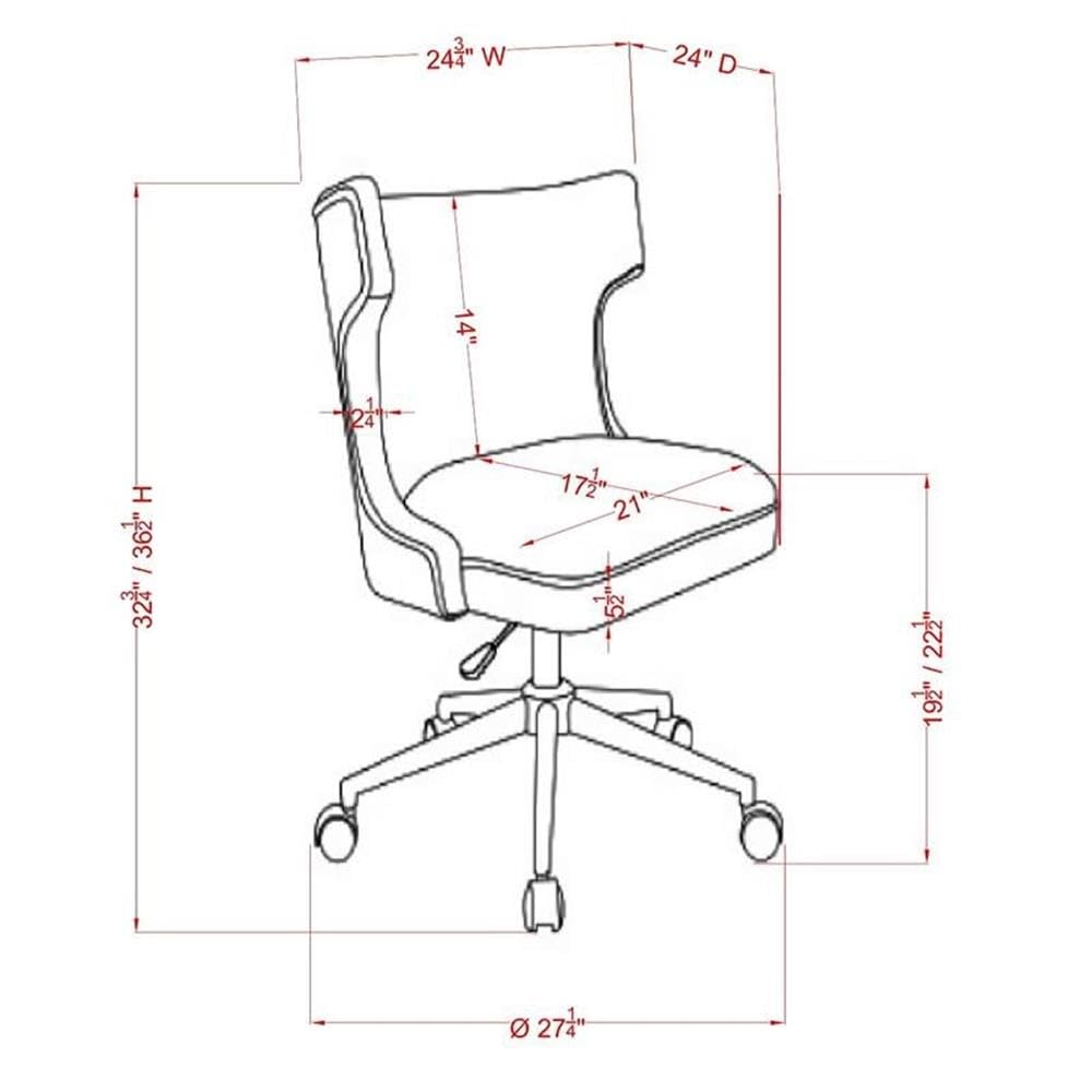 Furniture of America Nillicent Fabric Wingback Office Chair in Light Gray - Ergonomic Executive Desk Chair for Home Office, Study & Workspace