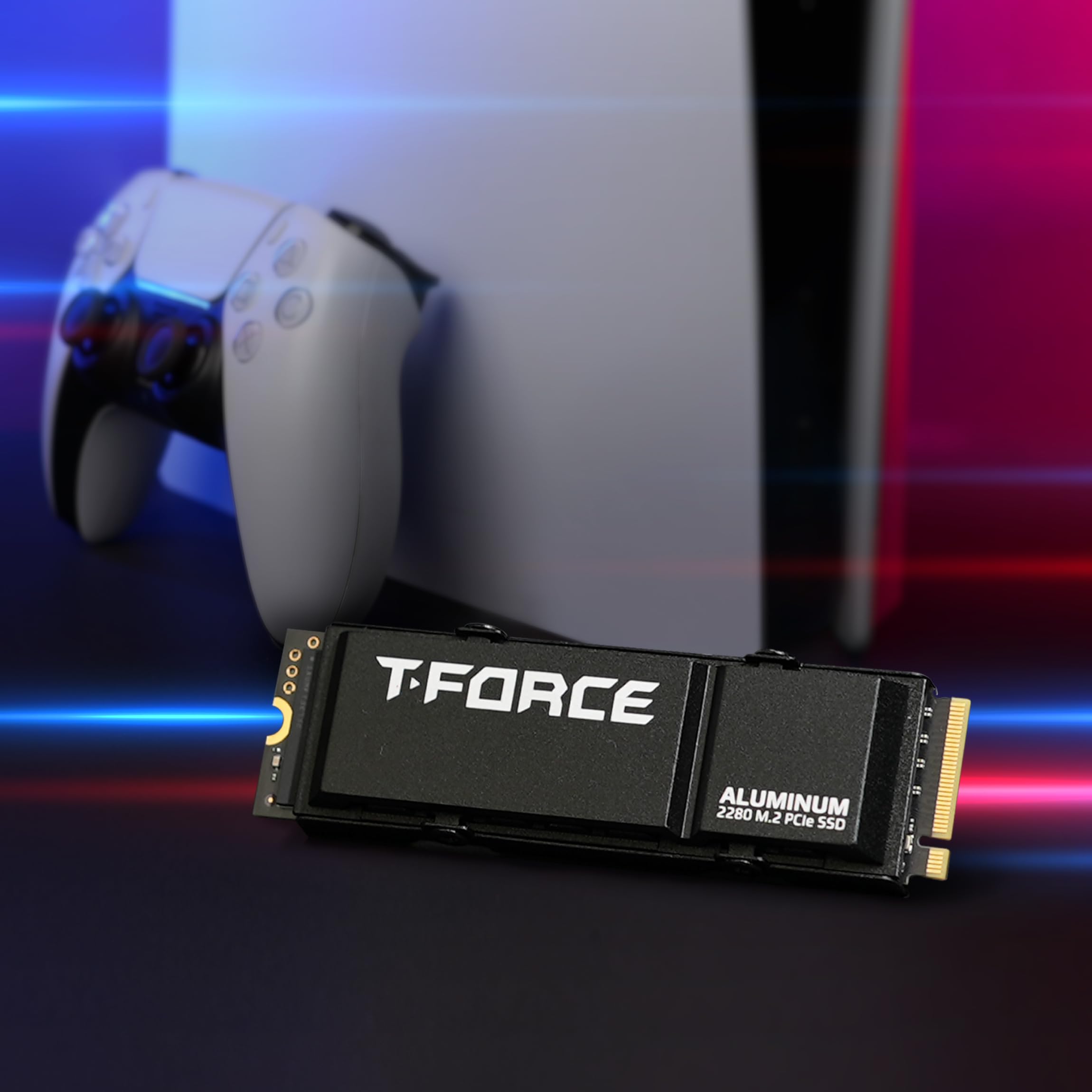 TEAMGROUP T-Force G70 PRO 4TB NVMe PCIe Gen4x4 M.2 SSD with Aluminum Heatsink - 7400MB/s Read, 6600MB/s Write, DRAM SLC Cache, 3D TLC NAND - Compatible with PS5 & Gaming PCs - Perfect for High-Performance Gaming, Video Editing, and Data Storage