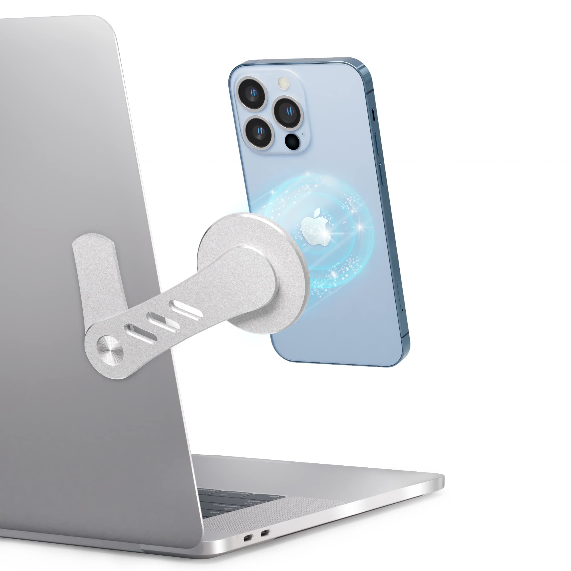MAGKOTA MagSafe Accessories Compatible with iPhone 14/13/12 Series - Universal Laptop Mount for Dual-Screen Setup - Magnetic Phone Holder for All Smartphones - Perfect for Home Office, Remote Work & Multi-Tasking