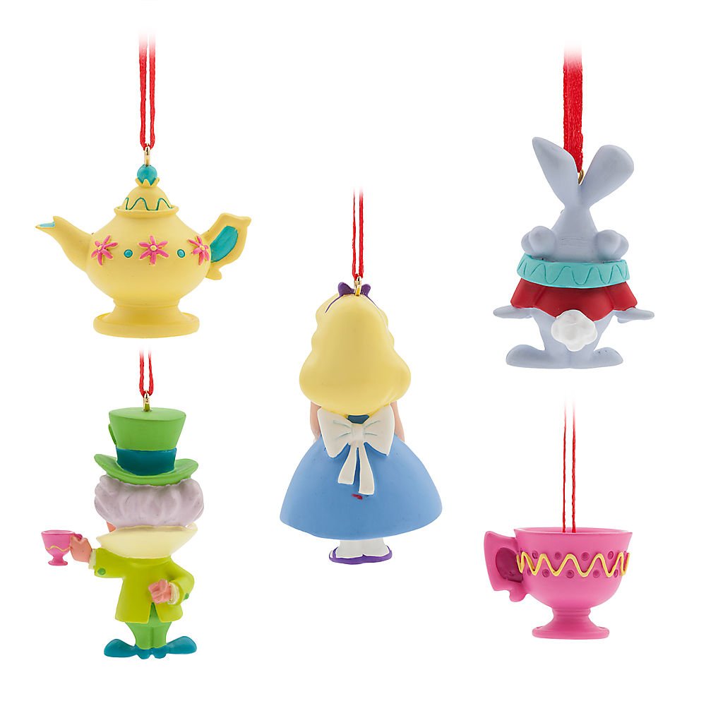 Disney Alice in Wonderland Mini Sketchbook Ornament Set - Perfect for Christmas Tree Decorations, Gift Giving, and Disney Collectibles