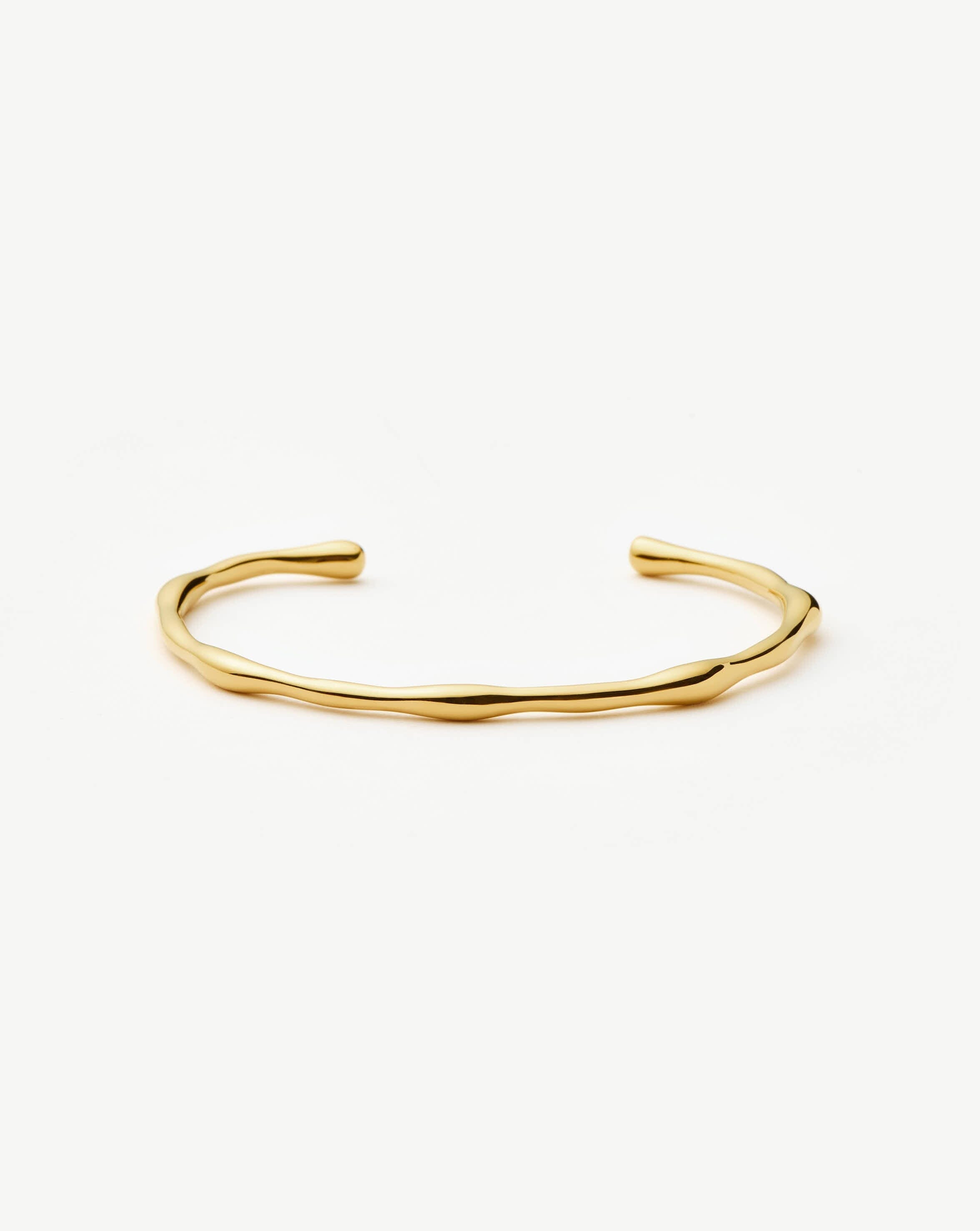 18k Gold Plated Molten Cuff Bracelet for Women - Elegant Handmade Jewelry for Parties, Weddings & Special Occasions