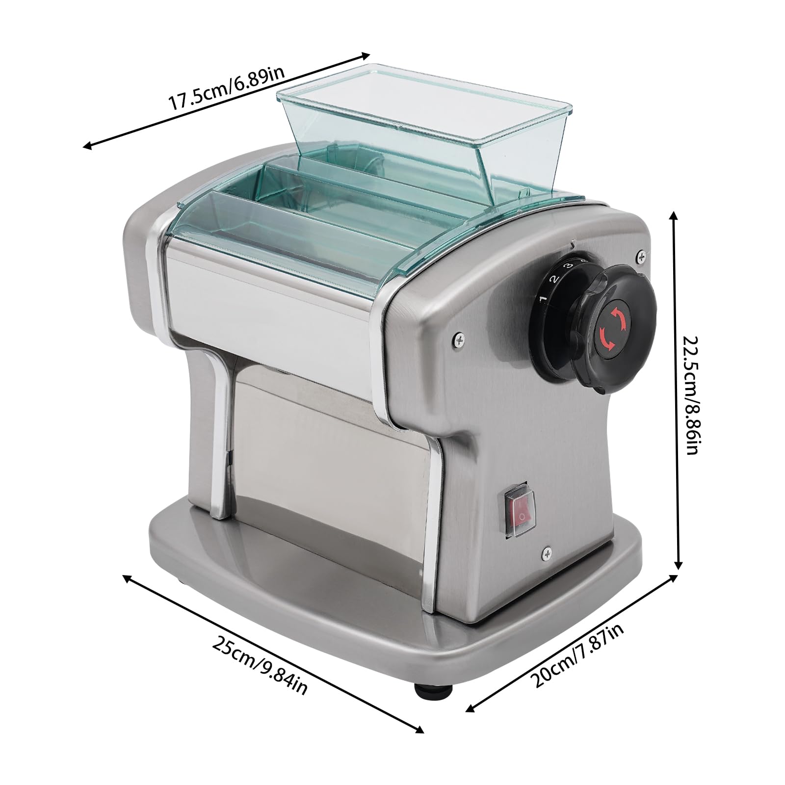 Electric Pasta Maker Machine 110V 135W - Automatic Noodle Maker with Adjustable Thickness for Home & Commercial Use | Perfect for Italian Restaurants, Home Chefs & Pasta Lovers