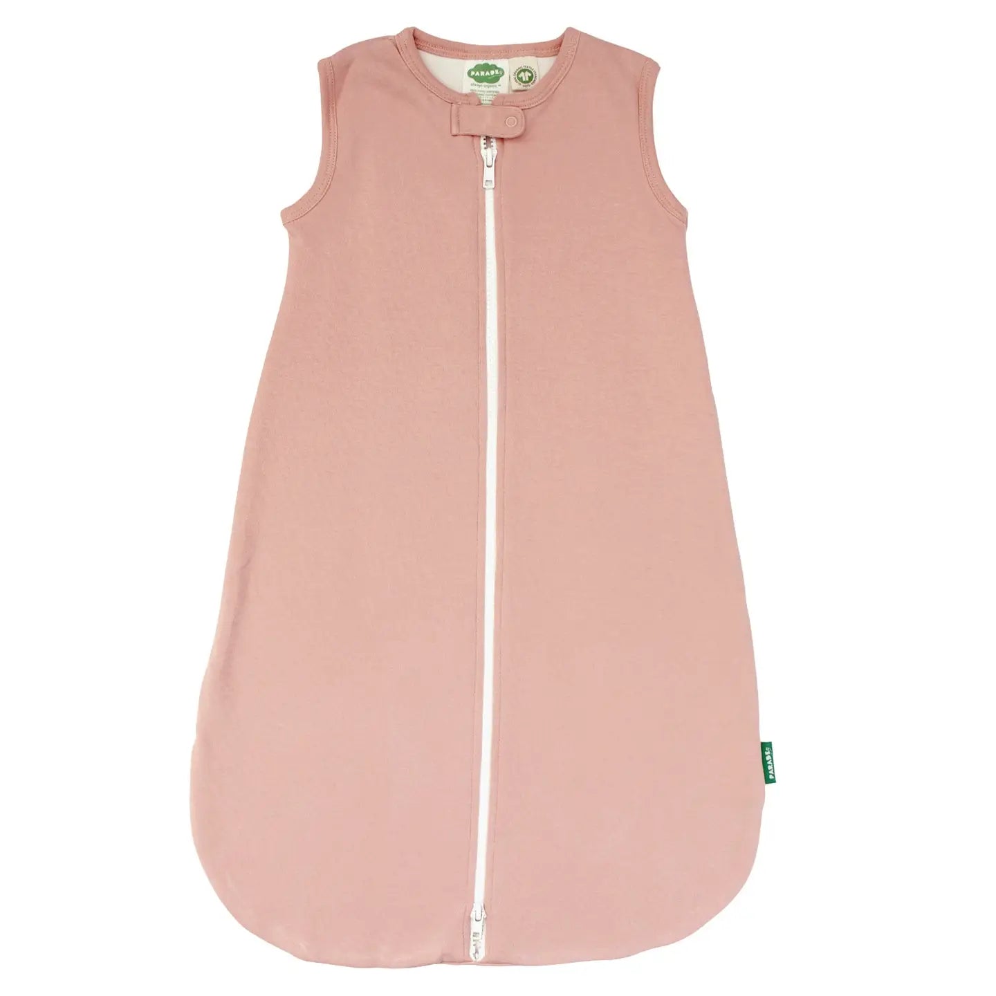Parade Organics Dusty Pink Essential Sleep Sack - Soft Organic Cotton Baby Sleeping Bag for Newborns & Infants - Perfect for Nursery, Travel & Swaddling
