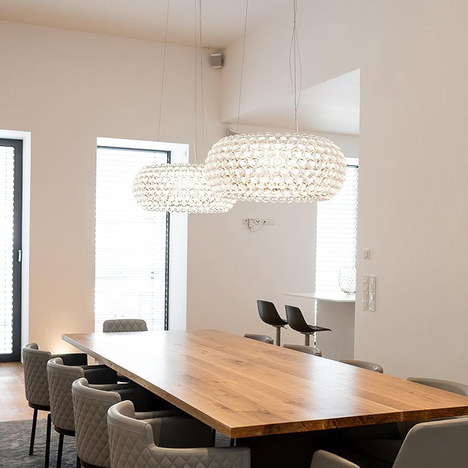 Elegant Caboche Pendant Light - Modern Glass Ceiling Lamp for Dining Room, Kitchen Island & Bedroom Decor