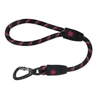 DOCO® Reflective Traffic Rope Leash with Click & Lock Snap - 20 Inch Heavy Duty Dog Leash for Night Walking, Running & Outdoor Safety