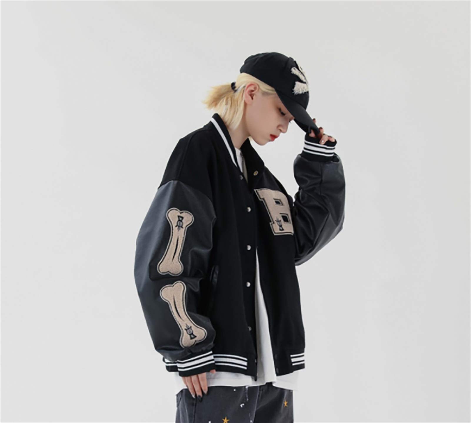 Unisex Baseball Jacket for Women & Men - Stylish Varsity College Sweatshirt Jacket for Casual Wear, Sports & Outdoor Activities