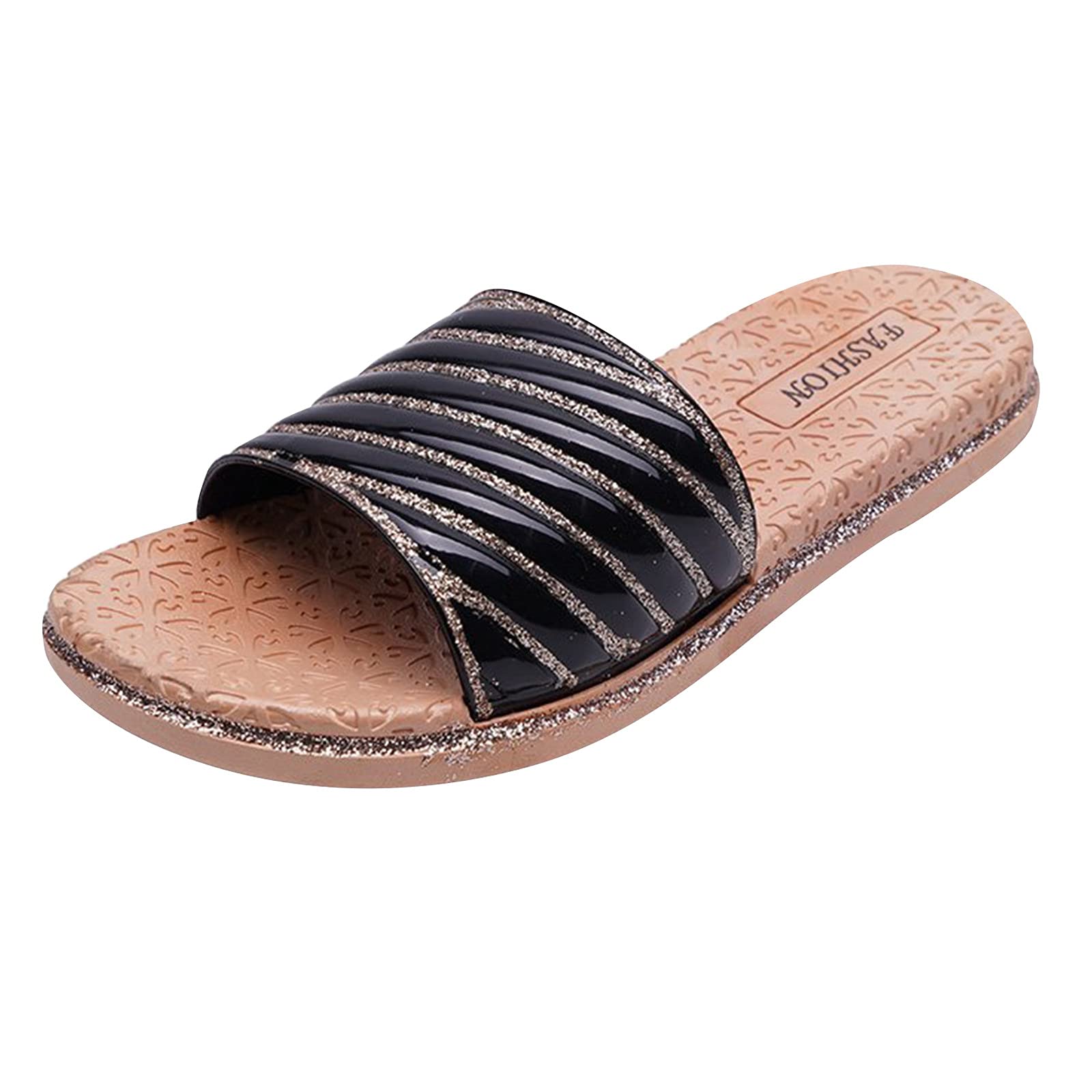 Women's Crystal Platform Slippers - Cozy Heat Keep Indoor/Outdoor House Shoes for Women - Summer Casual Comfort with Non-Slip Sole - Perfect for Home, Office, and Travel Use