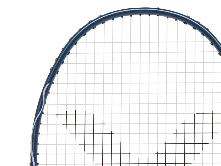 VICTOR AURASPEED 3200B Pre-Strung Badminton Racket - Dark Mineral Blue - Professional Carbon Fiber Shuttlecock Racket for Advanced Players - Perfect for Tournaments & Training Sessions