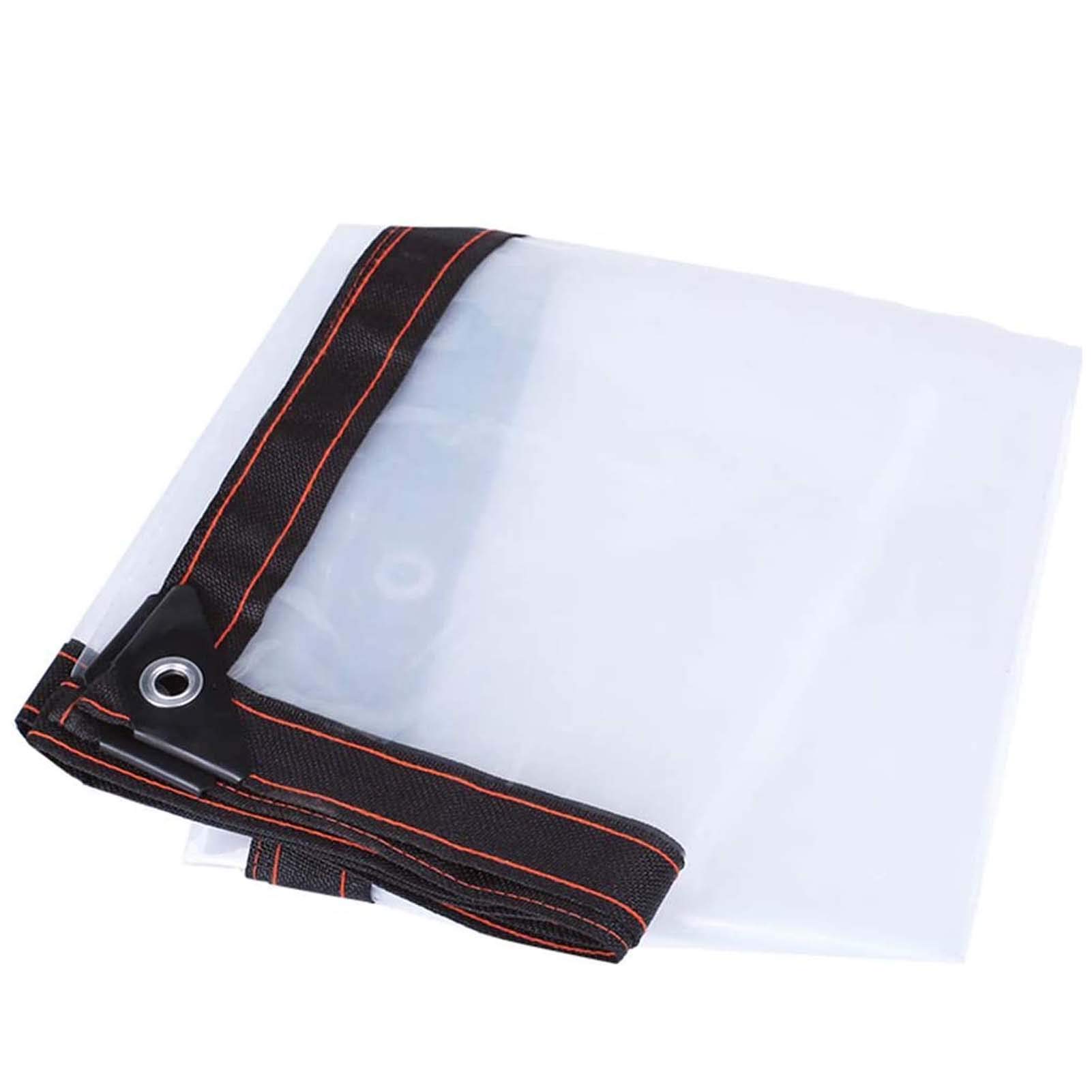 Heavy Duty Clear Waterproof Poly Tarpaulin 20ft x 23ft - Transparent Tarp Cover with Rustproof Grommets for Greenhouse, Plant Protection, Pet Hutch Roof & Outdoor Equipment Shelter