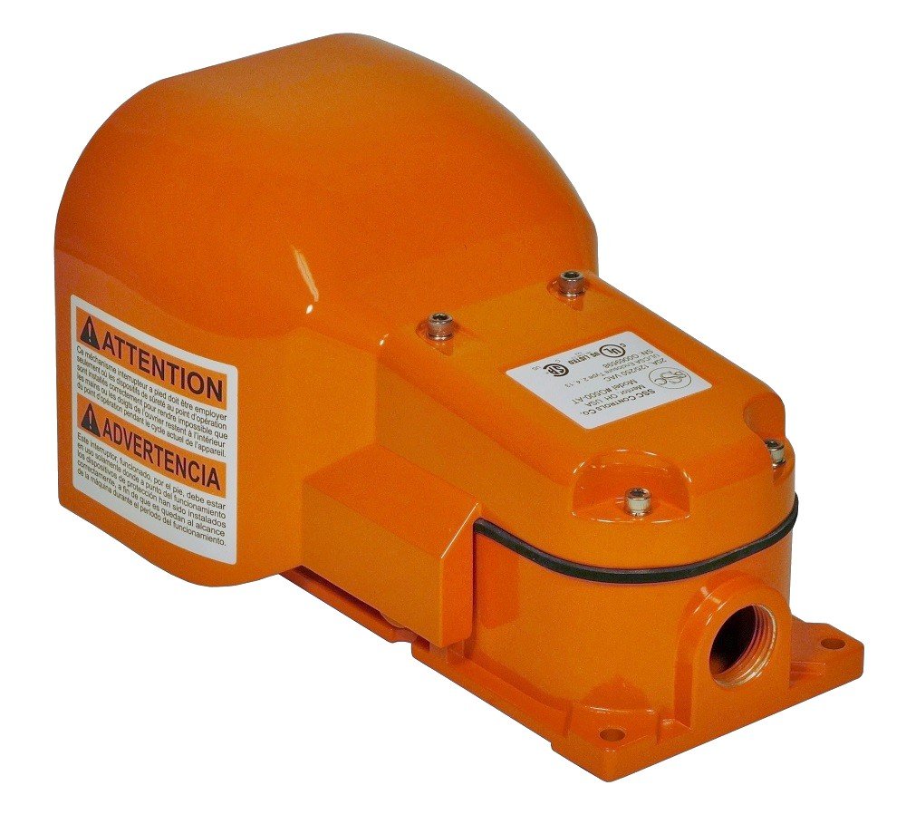 Heavy Duty SSC Controls G500-AT Industrial Foot Switch - Momentary Action Electrical Pedal with Anti-Trip Safety Latch, SPDT - Perfect for Machinery, Medical Equipment & Industrial Control Systems