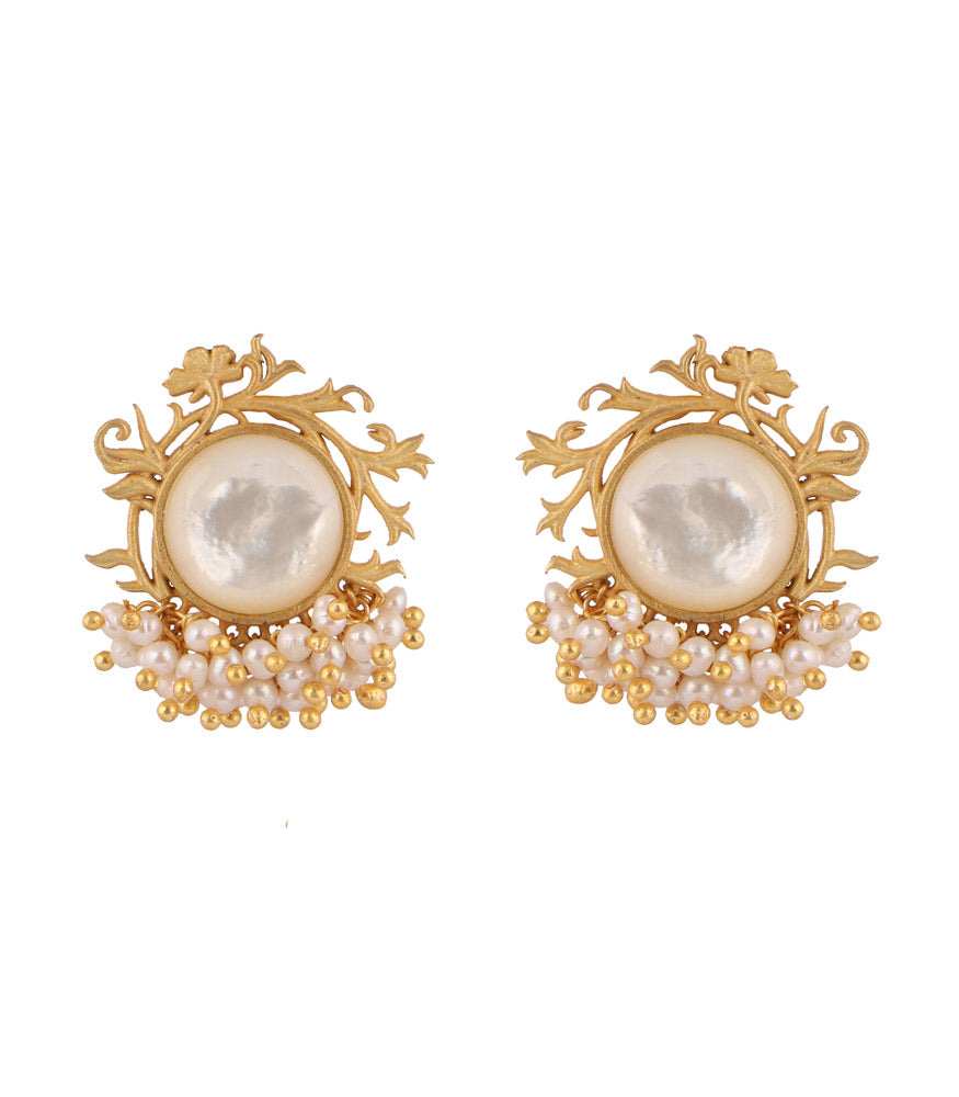 Vintage Pearl Earrings and Pendant Necklace Set - Elegant Gift Box for Women | Perfect for Weddings, Anniversaries, and Special Occasions