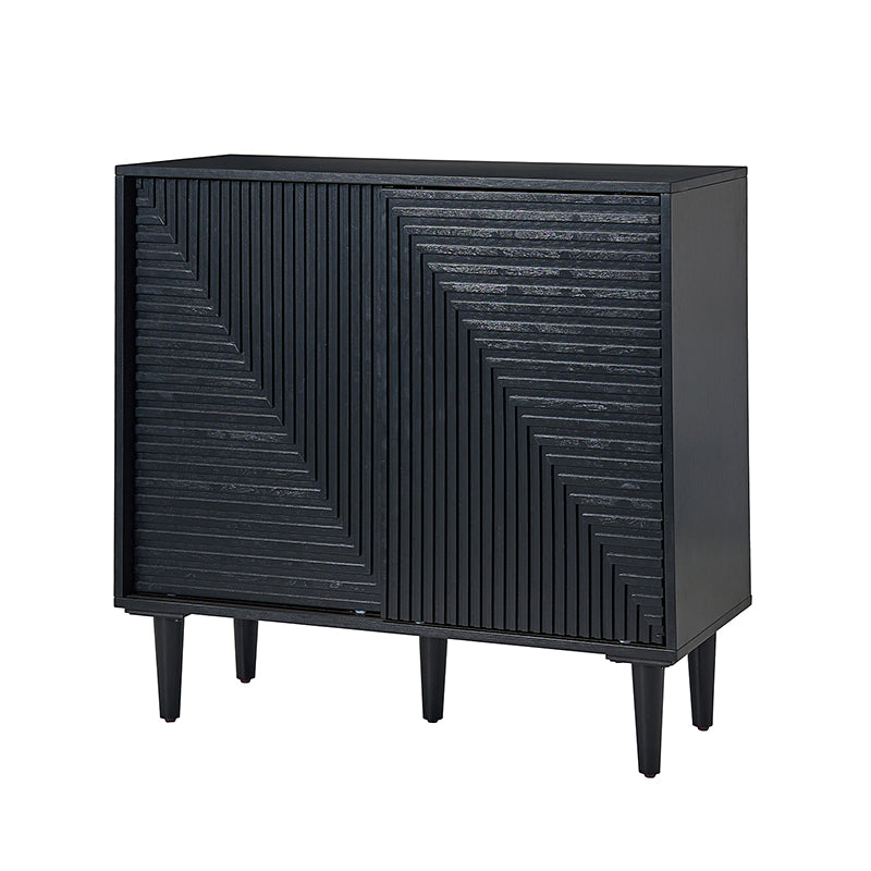 Archie 34-Inch Tall 2-Door Multifunctional Bar Cabinet with Adjustable Shelves - Modern Home Bar Storage for Living Room, Dining Room or Office (Optional Styles Available)