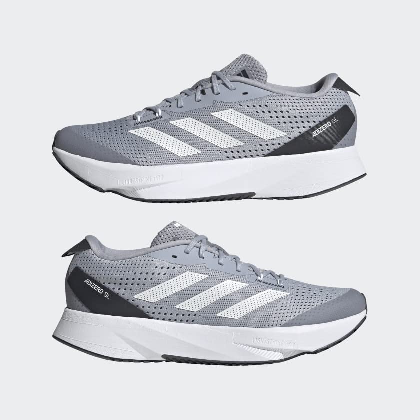 adidas Adizero SL Running Shoes for Men - Lightweight & Breathable Grey Sneakers, Size 13 | Perfect for Marathon Training, Jogging & Gym Workouts