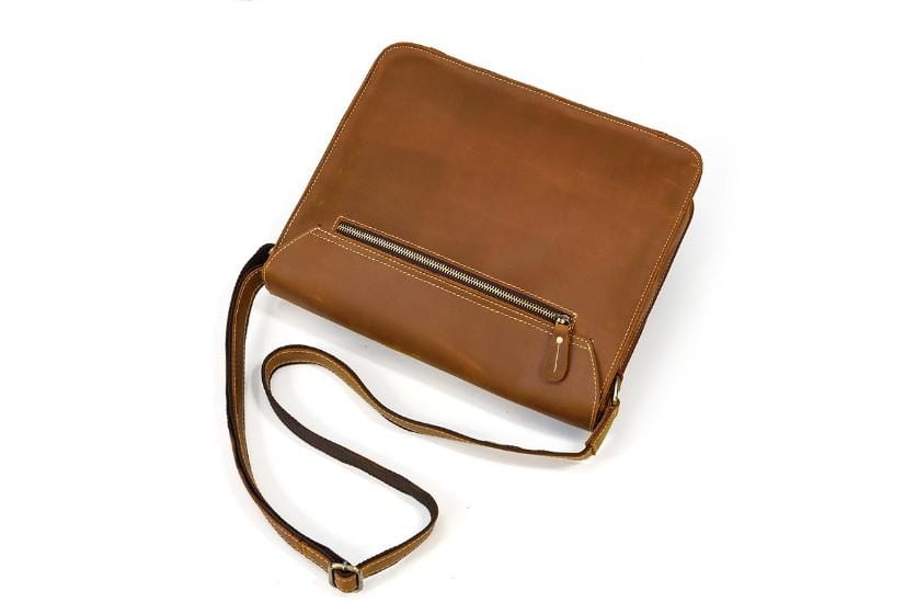 Premium Genuine Leather Shoulder Bag for Men & Women - Stylish Satchel Messenger Bag for Work, Travel & Everyday Use
