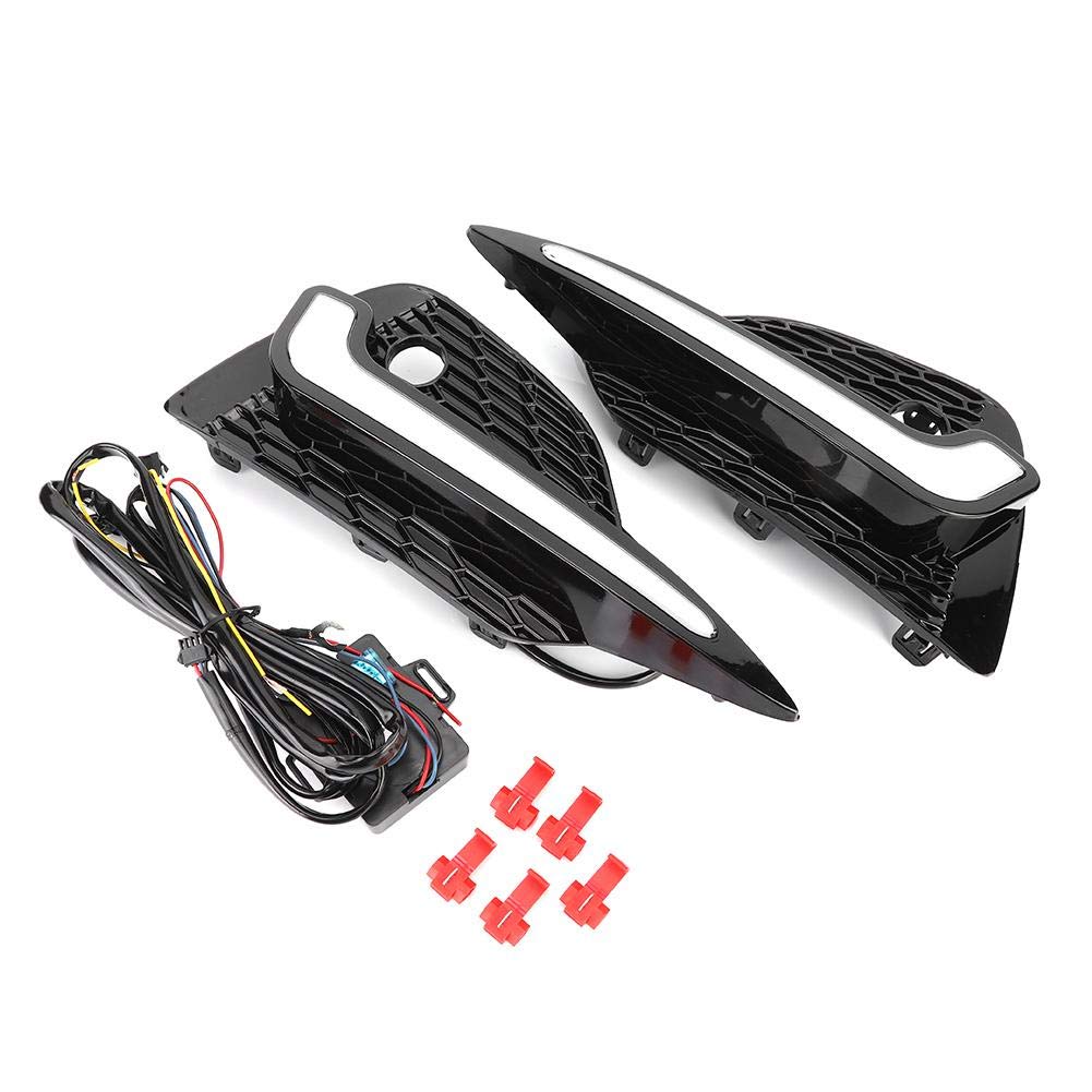Duokon 12V LED Daytime Running Lights & Turn Signal Lamps - Compatible with Nissan Qashqai 2019-2020 - Bright DRL for Enhanced Visibility & Safety (Perfect for Daily Commuting, Night Driving & Foggy Conditions)