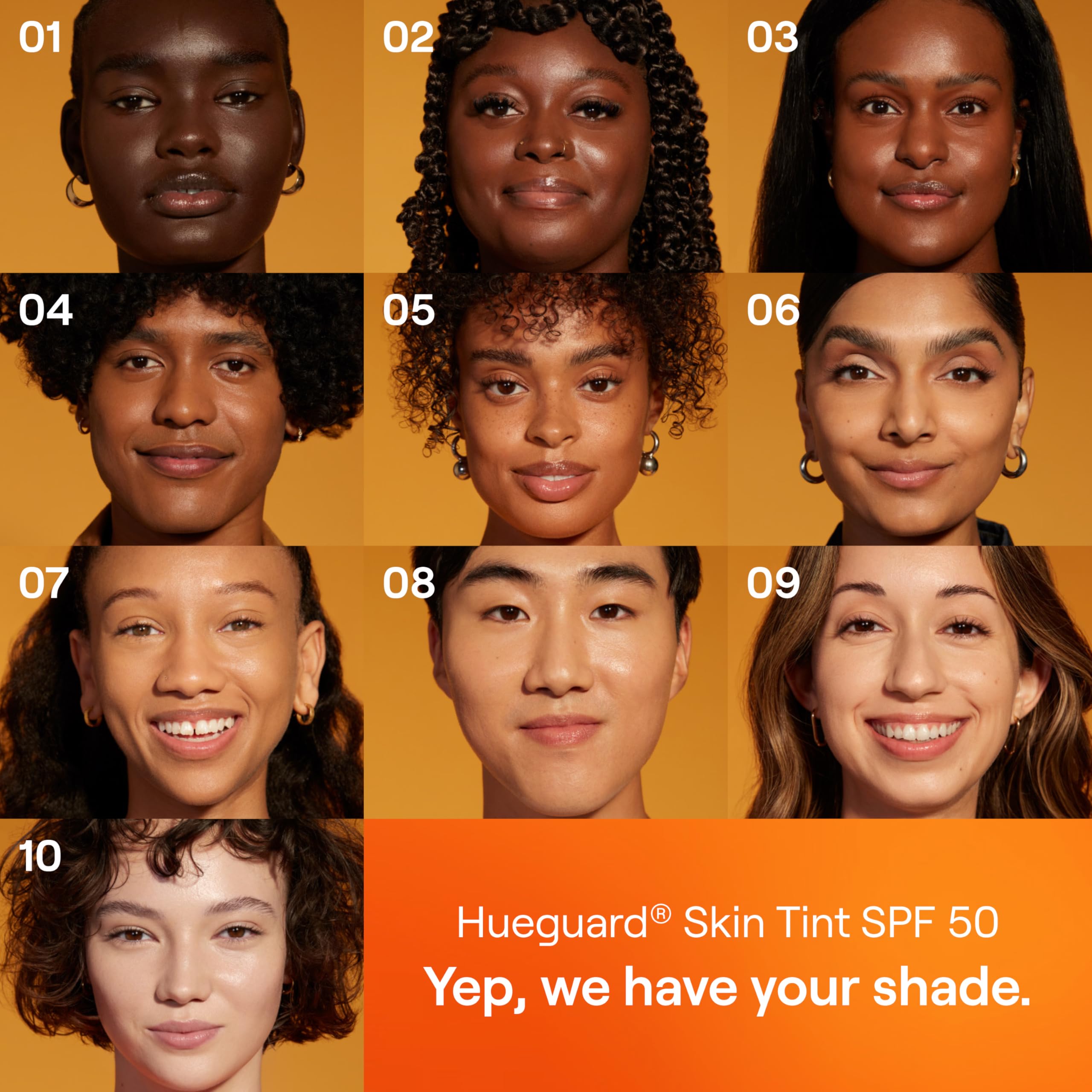 Live Tinted Hueguard Skin Tint SPF 50 - Tinted Mineral Sunscreen for Face with Light to Medium Buildable Coverage, Hydrating & Radiant Finish - Water Resistant, Sweat Proof - 1.35 fl oz - Shade 09 - Perfect for Daily Wear, Outdoor Activities & Beach Days