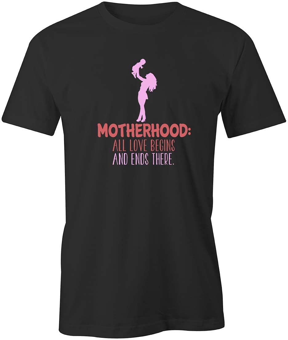 Motherhood T-Shirt for Women - Comfortable Black Graphic Tee with Stylish Print | Perfect for Casual Wear, Maternity Photos, and Mother's Day Gifts