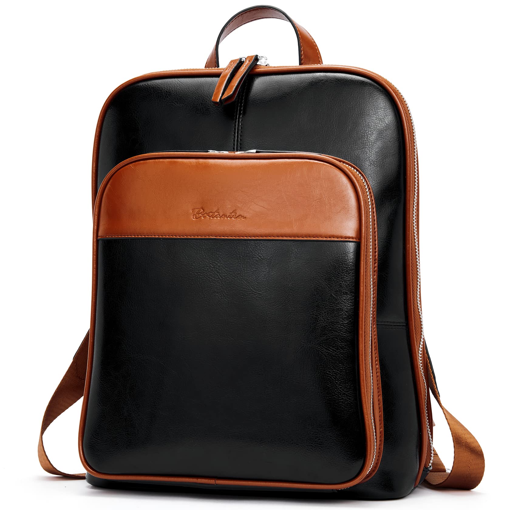 BOSTANTEN Genuine Leather Backpack for Women - Stylish Casual Daypack, College School Bag, Medium Travel Backpack - Perfect for Work, Commute, and Weekend Getaways