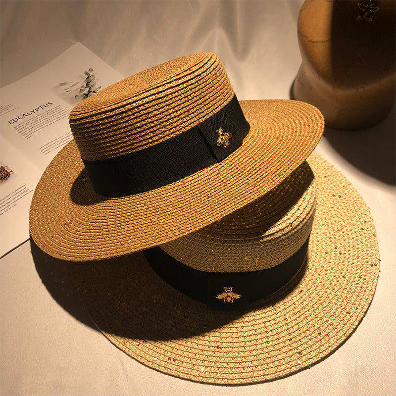 Stylish Women's Straw Hat for Summer - Wide Brim Beach Hat for Sun Protection - Perfect for Vacations, Poolside, and Outdoor Activities