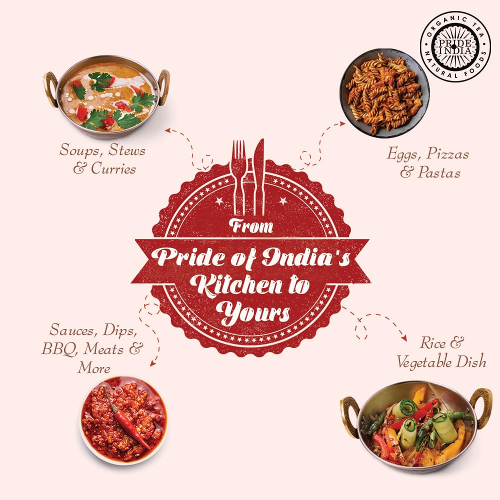 Premium Red Chili Powder by Pride of India – Authentic Indian Spice for Gourmet Cooking – Non-GMO, Gluten-Free – 8oz Jar with Dual Sifter – Perfect for Curries, Tacos, BBQ & Spicy Dishes