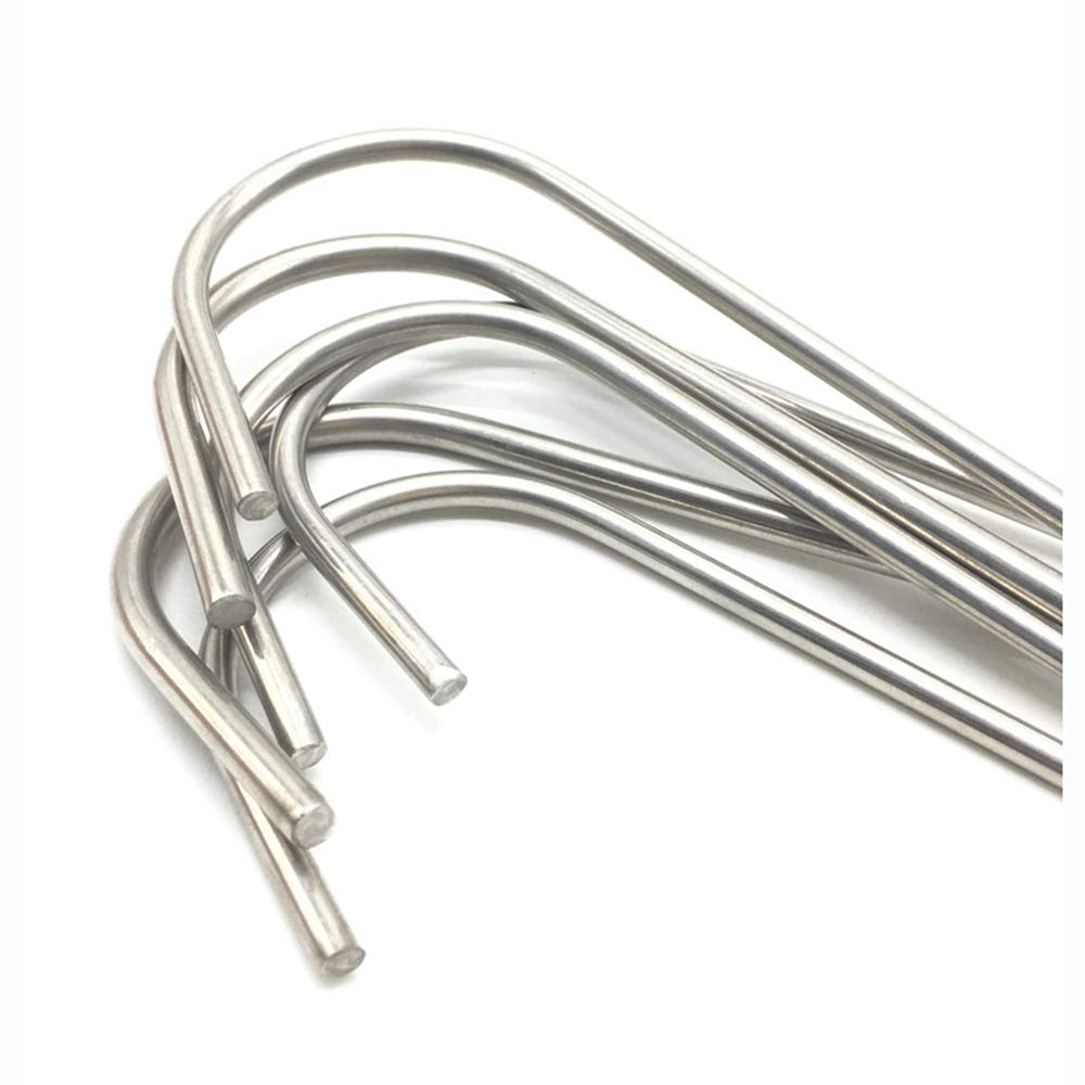 Stainless Steel S Hooks for Roast Duck & Bacon - 19cm (10 Pack)