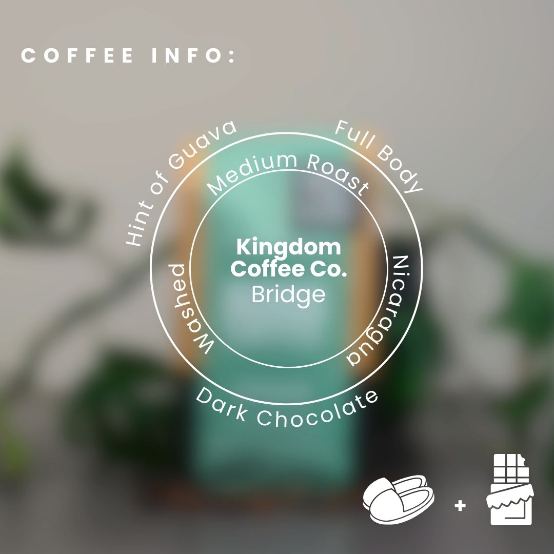 Premium Kingdom Coffee Bridge Blend - 100% Arabica Coffee Beans for Espresso, Drip & French Press - Rich & Smooth Flavor for Home & Office Brewing