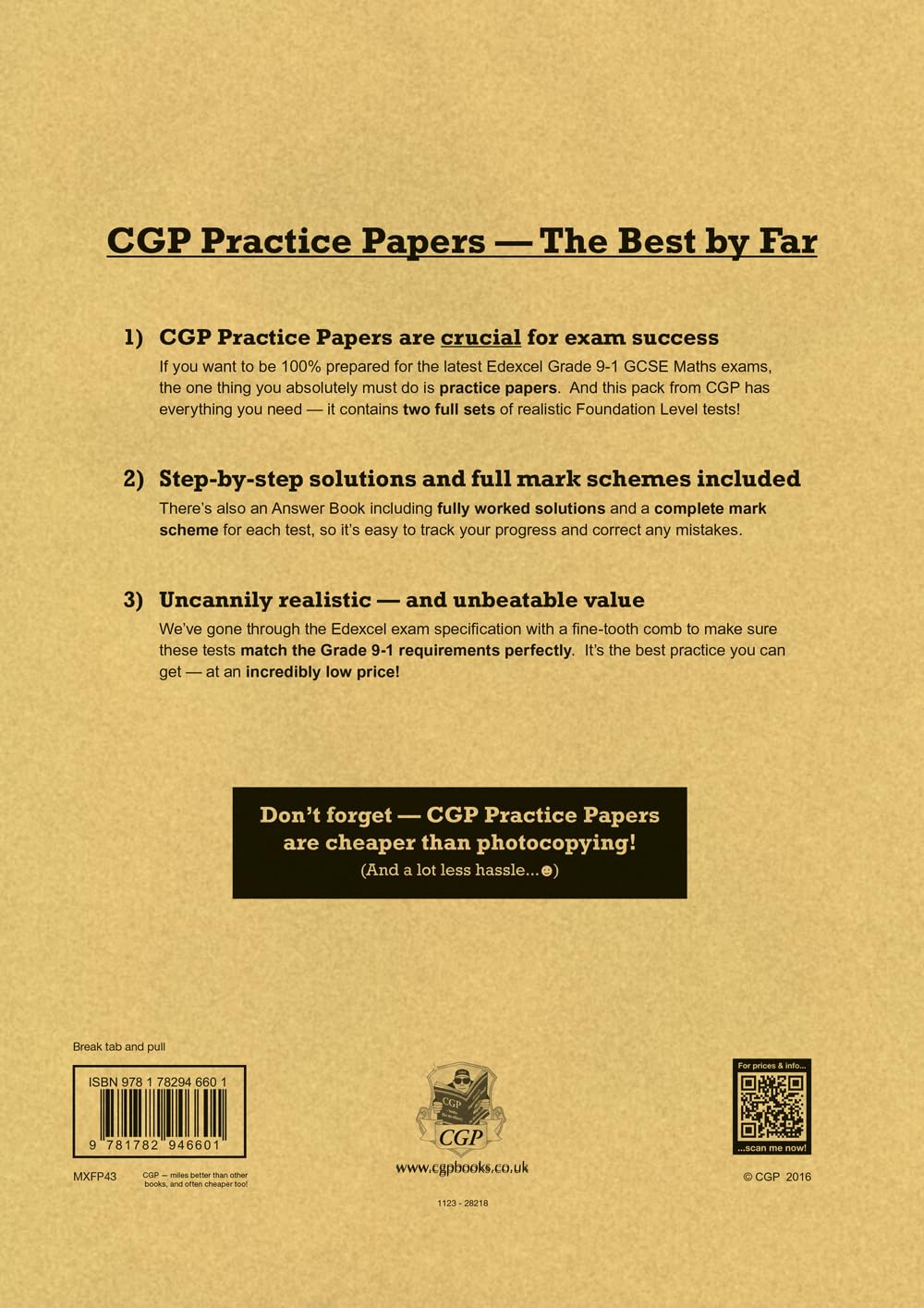 GCSE Maths Edexcel Practice Papers: Foundation Level for 2025 & 2026 Exams | CGP Edexcel GCSE Math Workbook | Perfect for Home Study & Exam Preparation