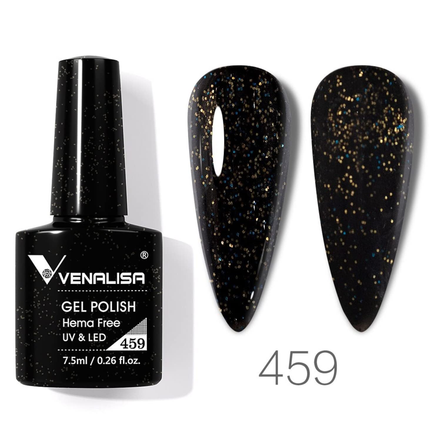 VENALISA 7.5ml #459 Soak Off UV LED Gel Nail Polish - Long Lasting Salon Quality Manicure Gel for Nail Art - Requires UV/LED Light to Cure - Perfect for Home DIY, Professional Salon & Special Occasions