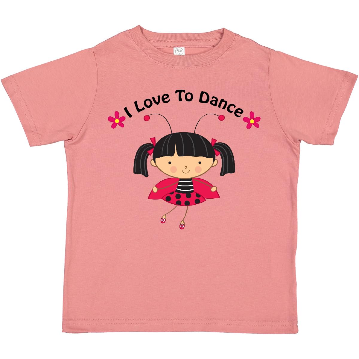Inktastic I Love to Dance Ladybug Toddler T-Shirt - Cute Kids Dance Outfit for Ballet, Playdates & Toddler Activities