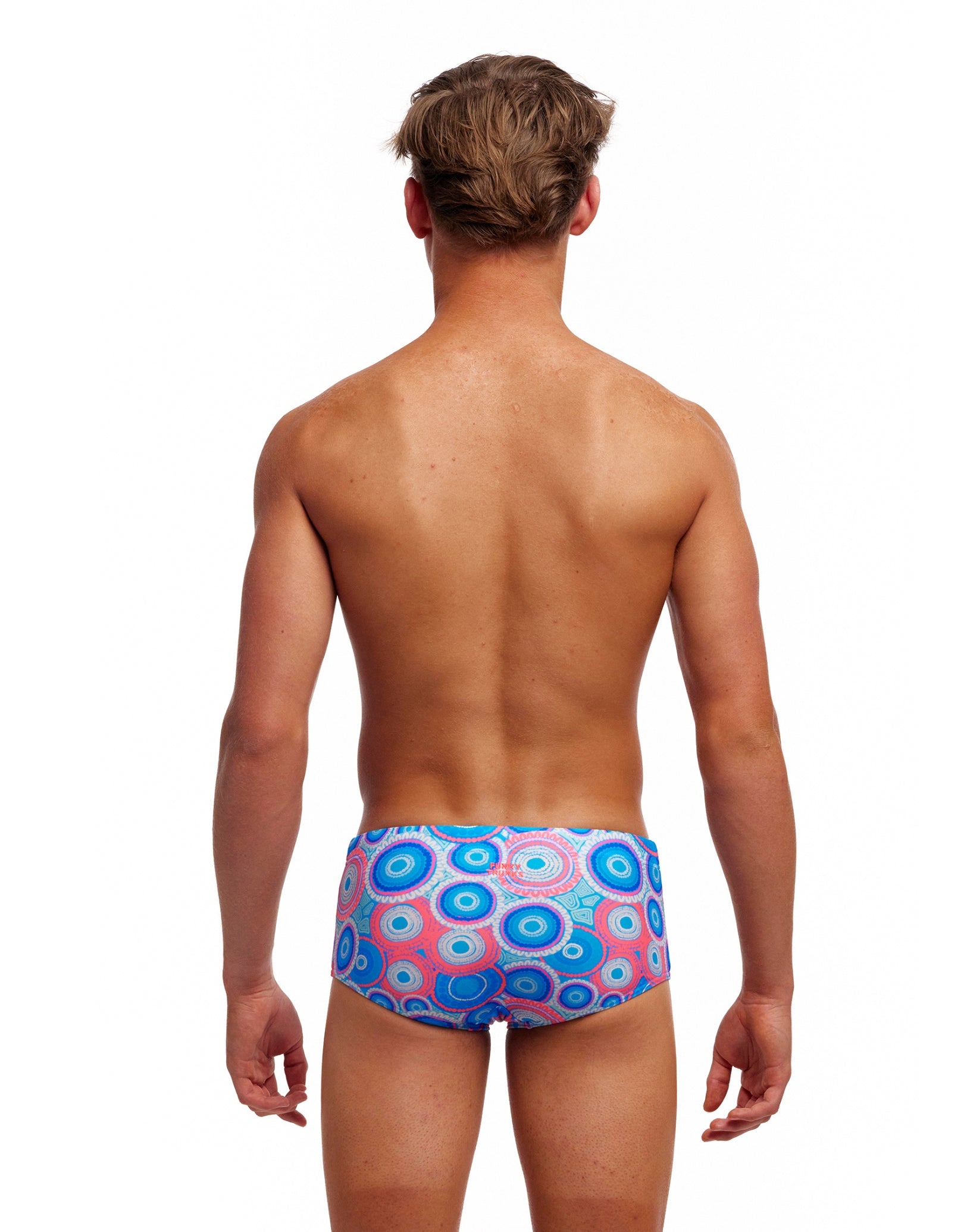 Boys' Quick-Dry Swim Trunks - Blue & Pink Sidewinder Design for Beach, Pool & Summer Water Activities