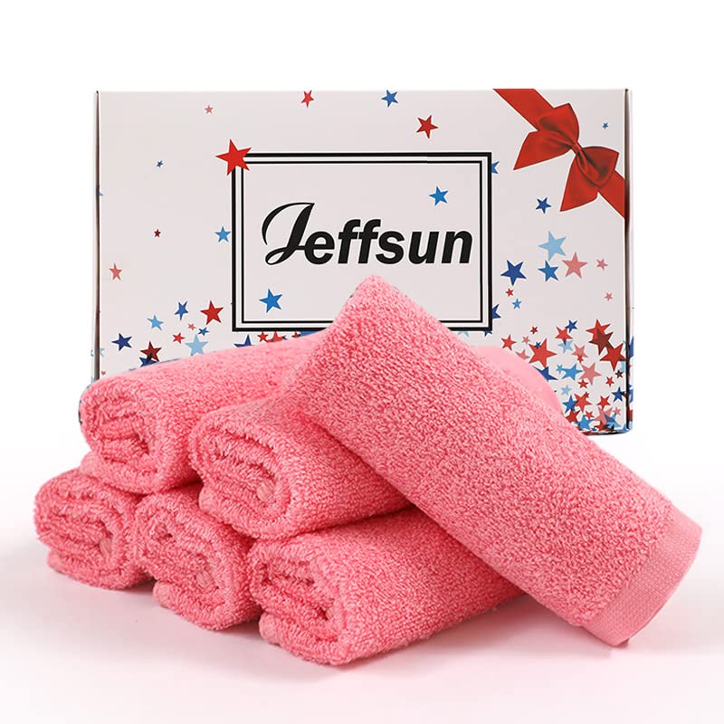 6 Pack Baby Washcloths 10x10 Inch - Ultra Soft Pink Face & Body Wash Cloths for Sensitive Skin, Gentle Baby Towels for Bath & Shower - Perfect Baby Shower Gifts for Girls, Infants, Toddlers & Kids - Ideal for Daily Bathing, Travel & Nursery Essentials
