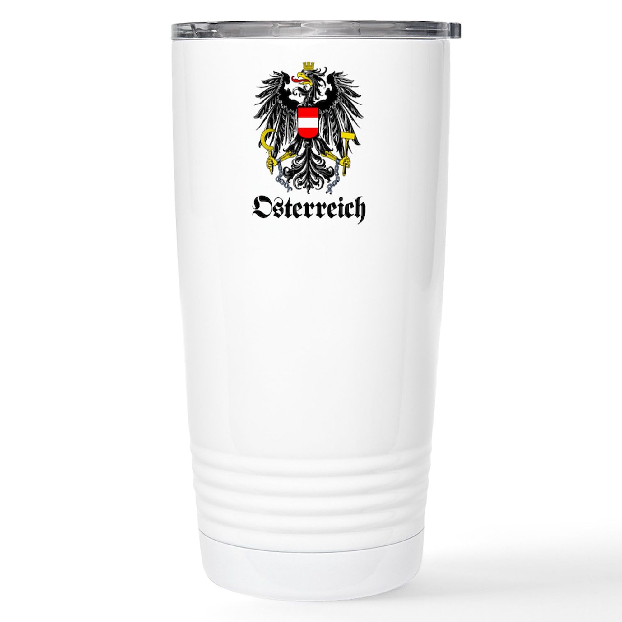 20 oz Insulated Stainless Steel Travel Mug - Austria Themed Coffee Tumbler | Keeps Drinks Hot/Cold for Hours | Perfect for Commuting, Camping & Office Use