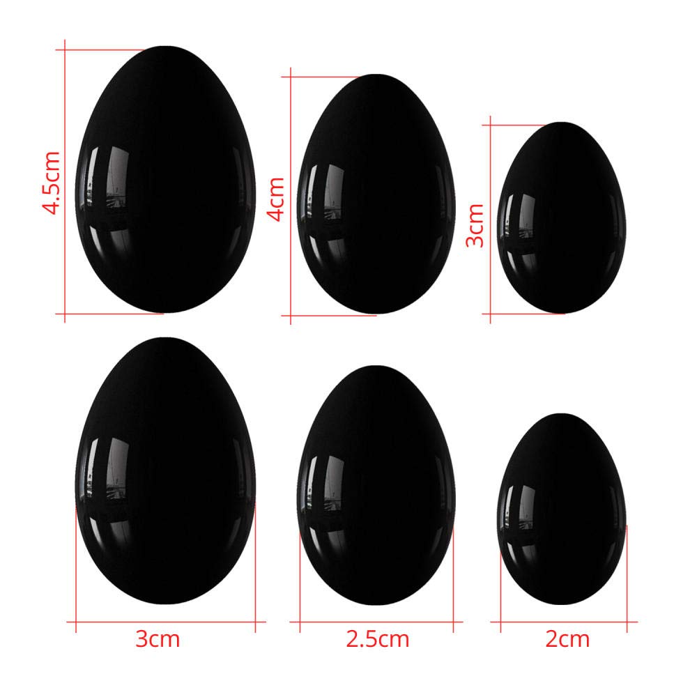 Natural Jade Yoni Egg for Kegel & Pelvic Floor Exercises - Undrilled Rose Quartz & Red Jasper Egg (45x30mm) - Enhance Intimate Wellness & Feminine Energy at Home or Yoga Practice