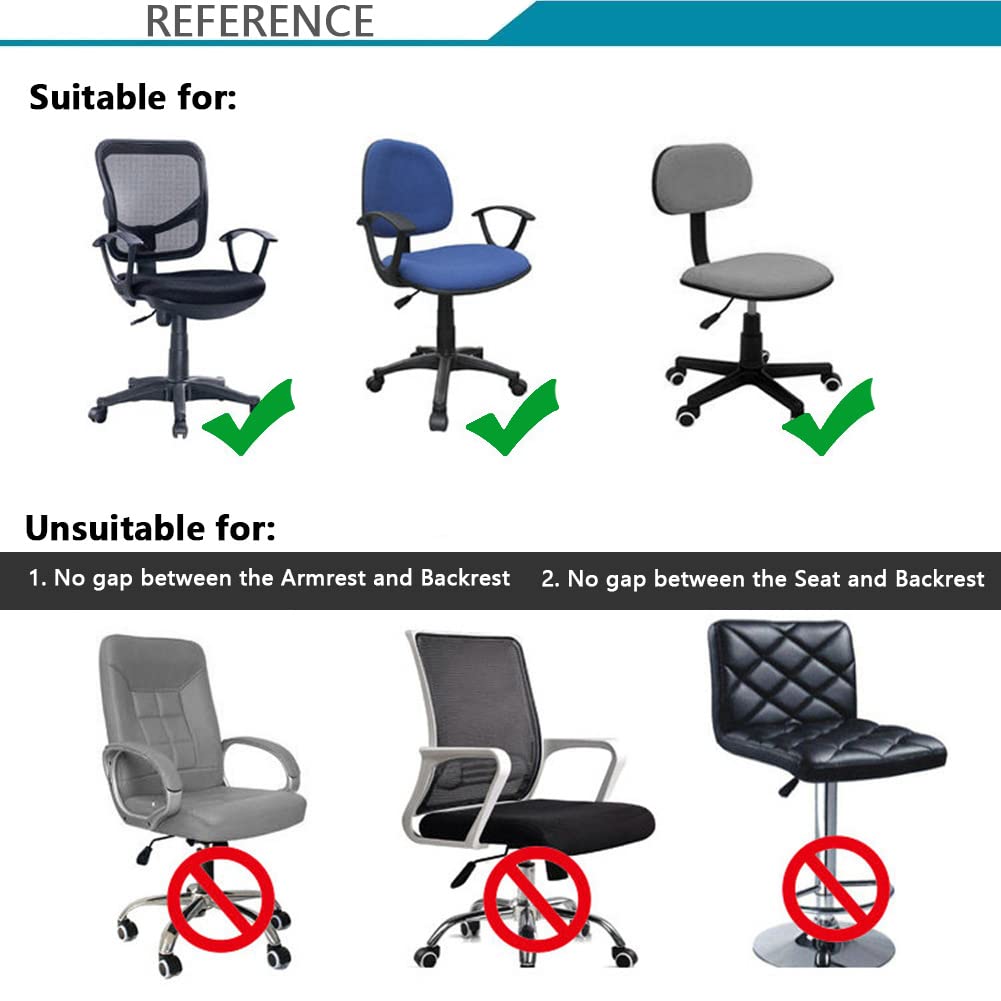 Melaluxe Universal Stretchable Office Chair Cover - Protective Slipcover for Computer & Rotating Chairs | Home Office & Gaming Setup Accessory