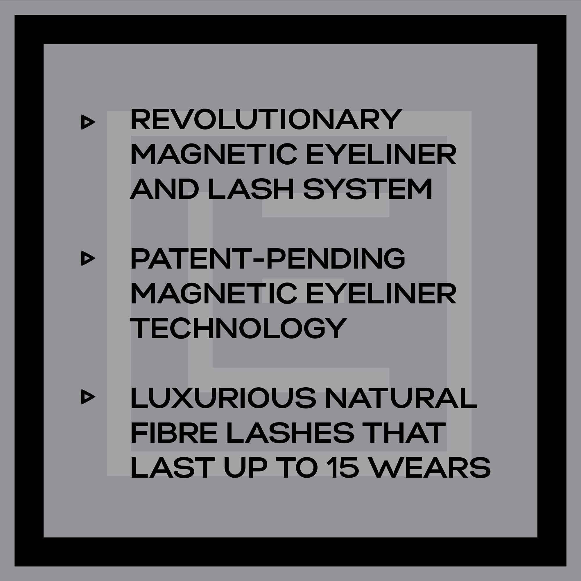Eylure PROMAGNETIC Eyeliner & Lash Kit - No.117 Natural Fiber False Eyelashes in Black | Waterproof Magnetic Eyeliner for Long-Lasting Wear | Perfect for Parties, Weddings & Special Occasions