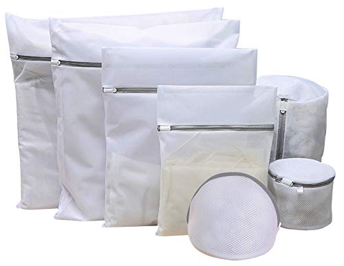 7-Piece Delicate Laundry Bags Set with Premium Zipper - Mesh Washing Bags for Bras, Lingerie, Underwear, Stockings & Blouses - Travel Storage Organizer for Gentle Garment Care - Perfect for Home Laundry & Travel Use