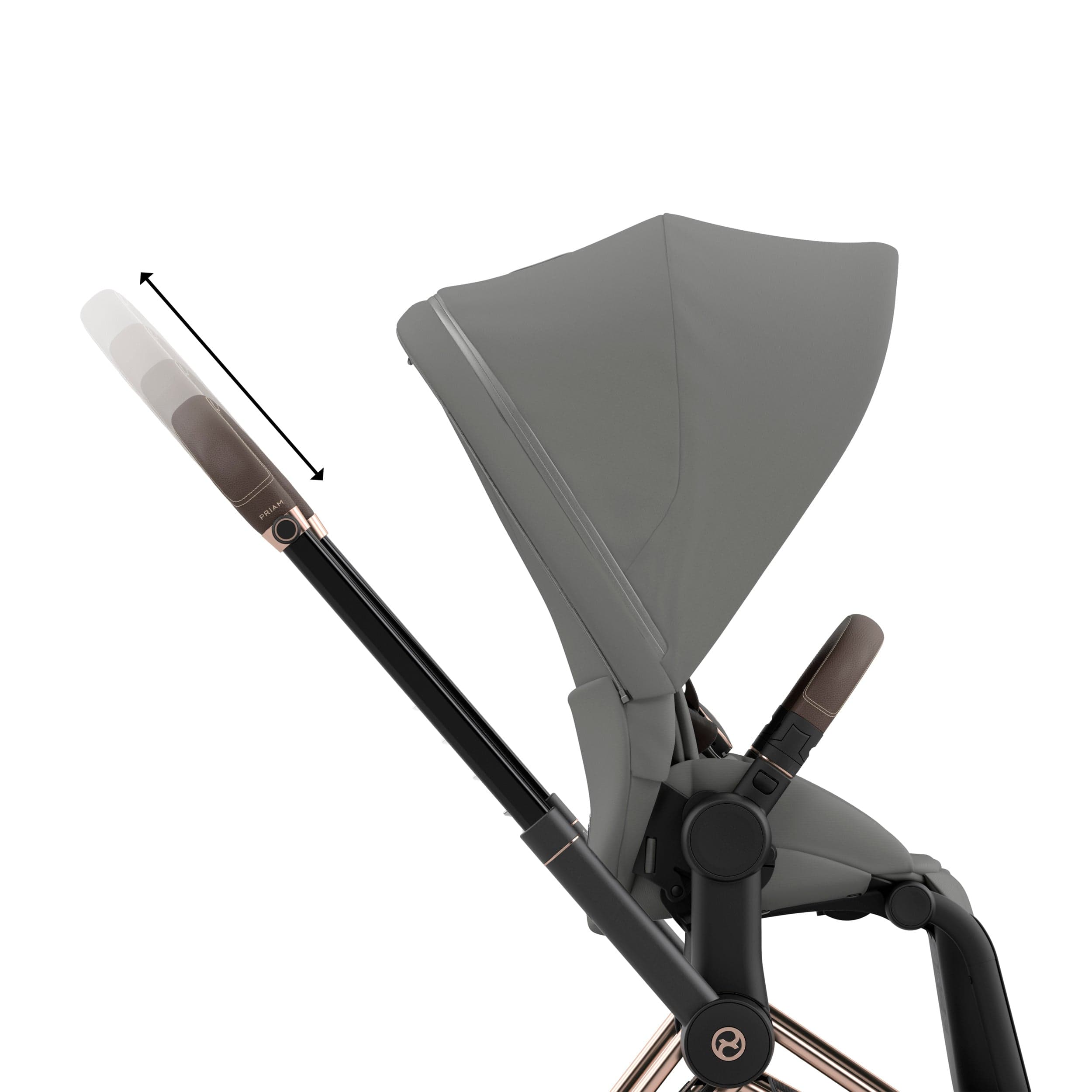 Cybex Priam 4 Complete Luxury Stroller - Rose Gold & Brown | Premium Baby Stroller for Newborns & Toddlers | Perfect for City Walks, Shopping & Travel