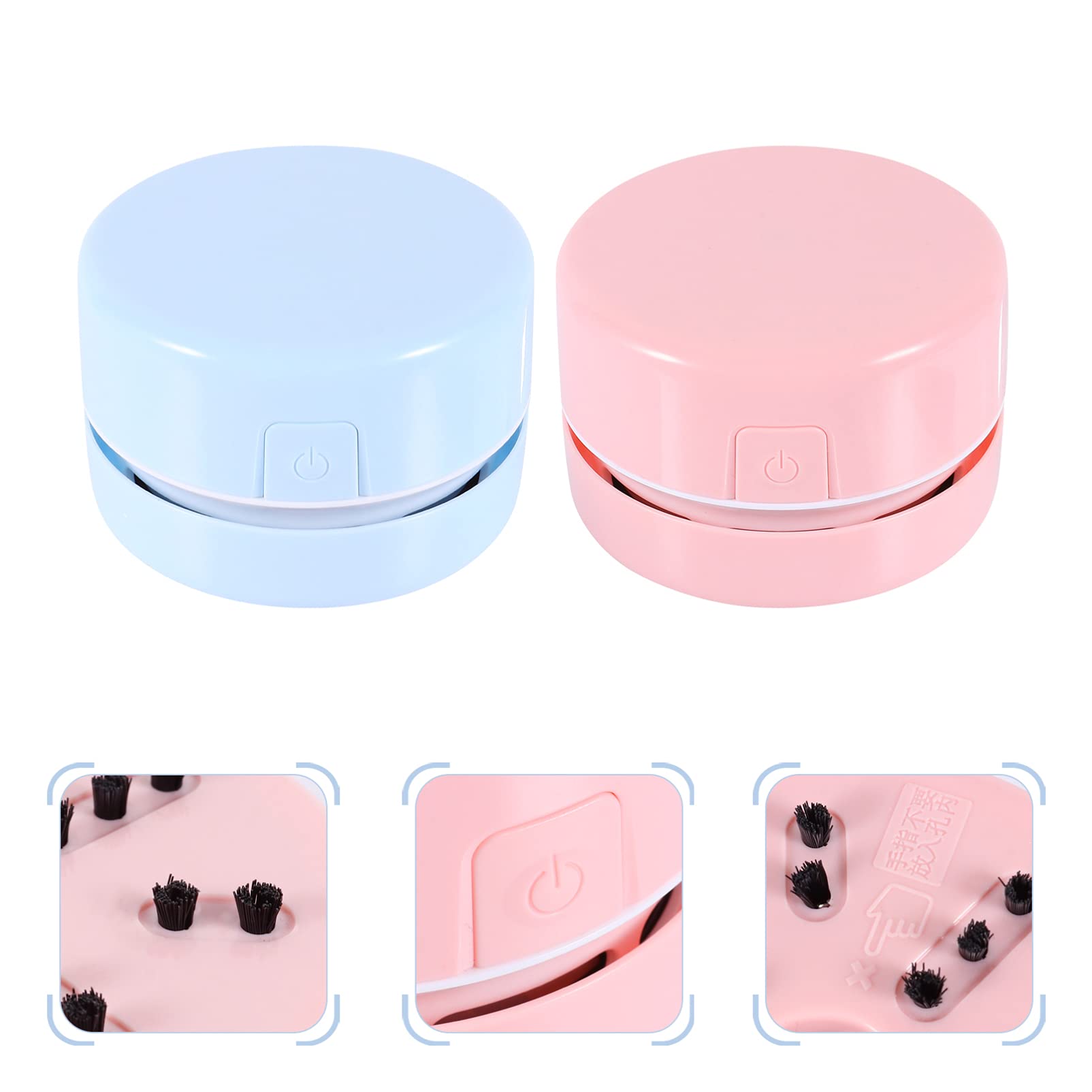 Healifty 2-Pack Mini Vacuum Cleaner - Portable Handheld Dust Buster for Crumbs, Pet Hair & Debris - Compact Desktop Vacuum for Home, Office, Car & Keyboard Cleaning