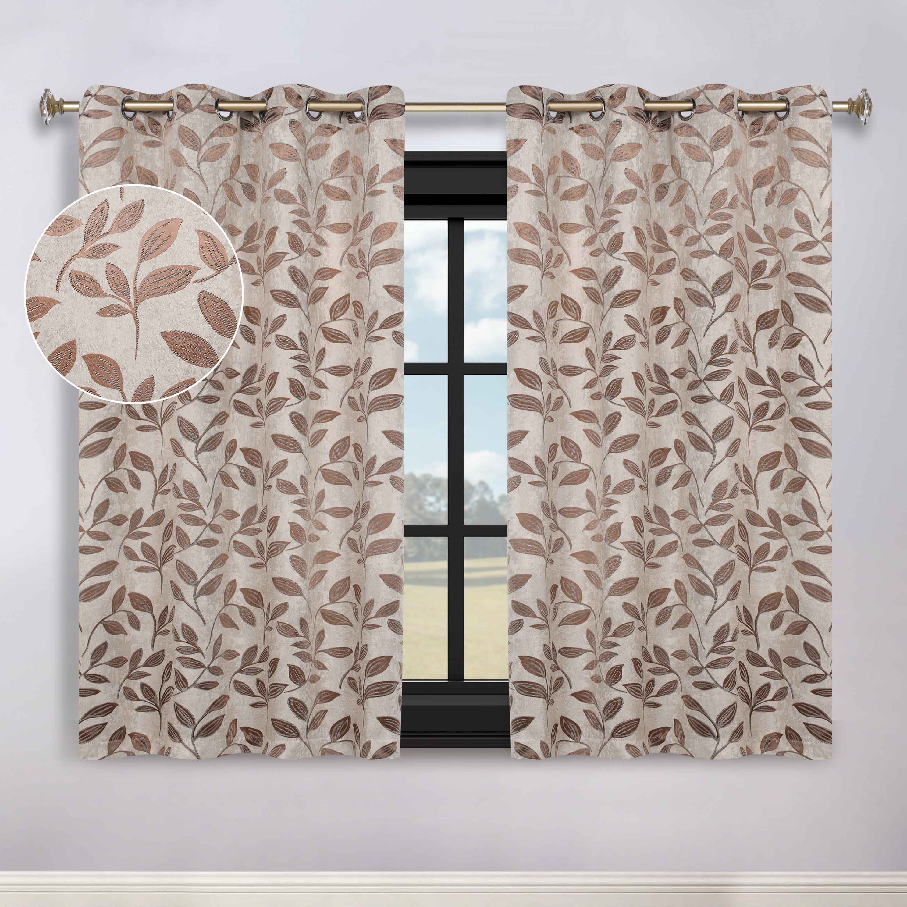 Machine Washable Blackout Curtains for Bedroom - Set of 2 Panels, Thermal Insulated Room Darkening Drapes for Nursery, Living Room & Home Theater