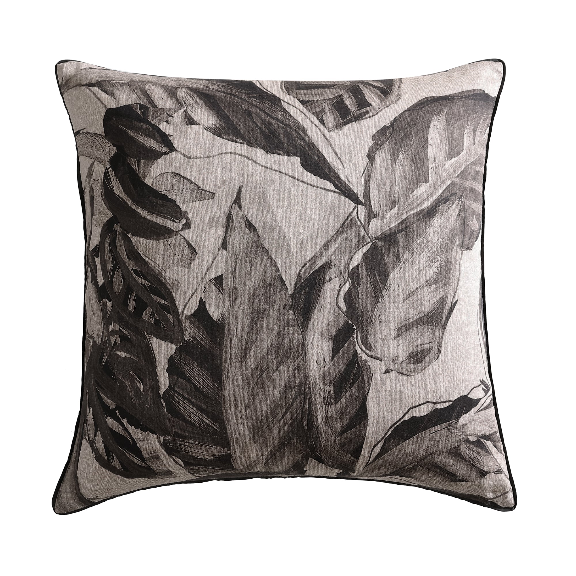 Premium Elio Black European Pillowcase Set - 100% Cotton Luxury Bedding by Logan & Mason - Perfect for Master Bedroom, Guest Room & Hotel Decor