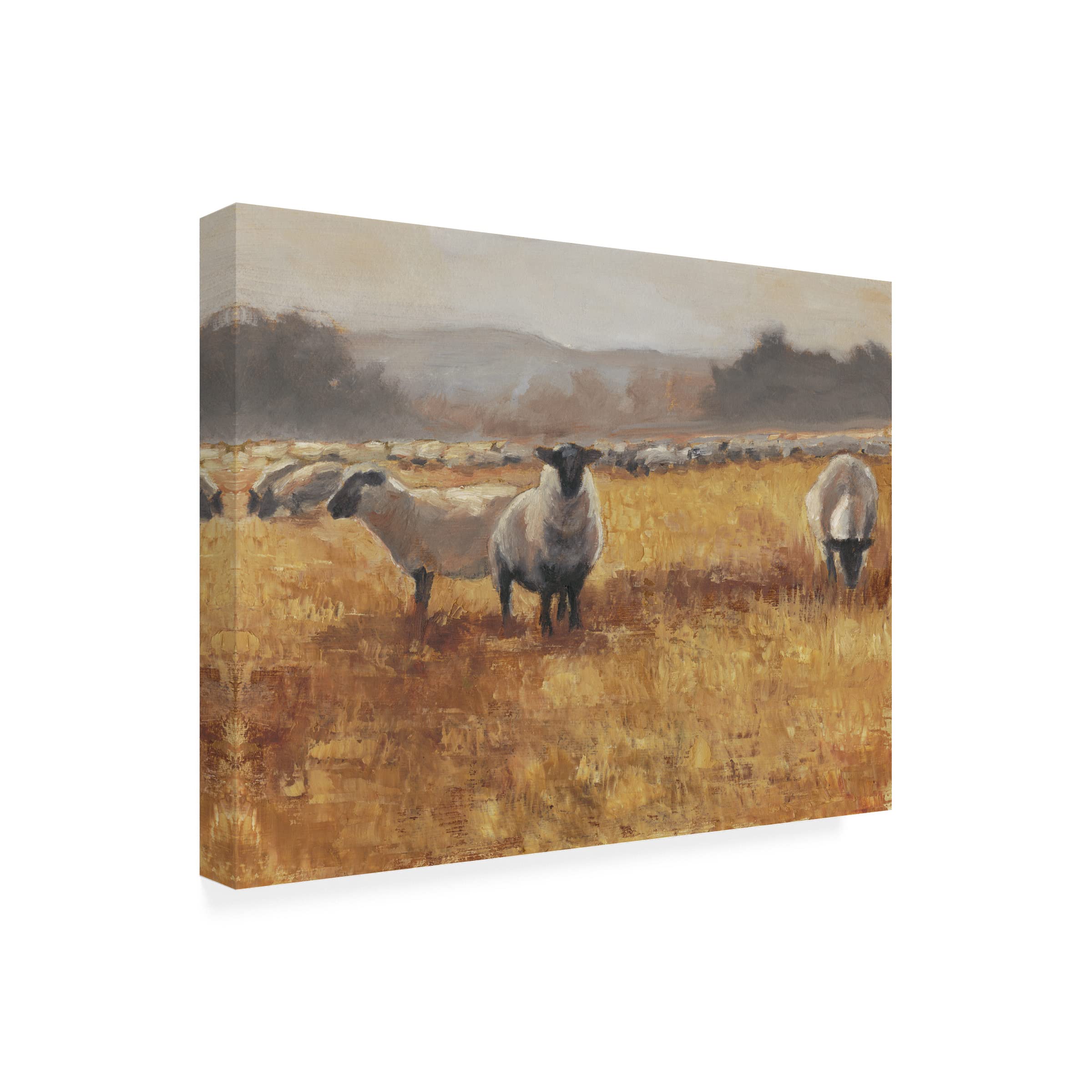 Trademark Fine Art 'Grazing at Sunset I' by Ethan Harper - Stunning Landscape Canvas Wall Art for Living Room, Bedroom & Office Decor