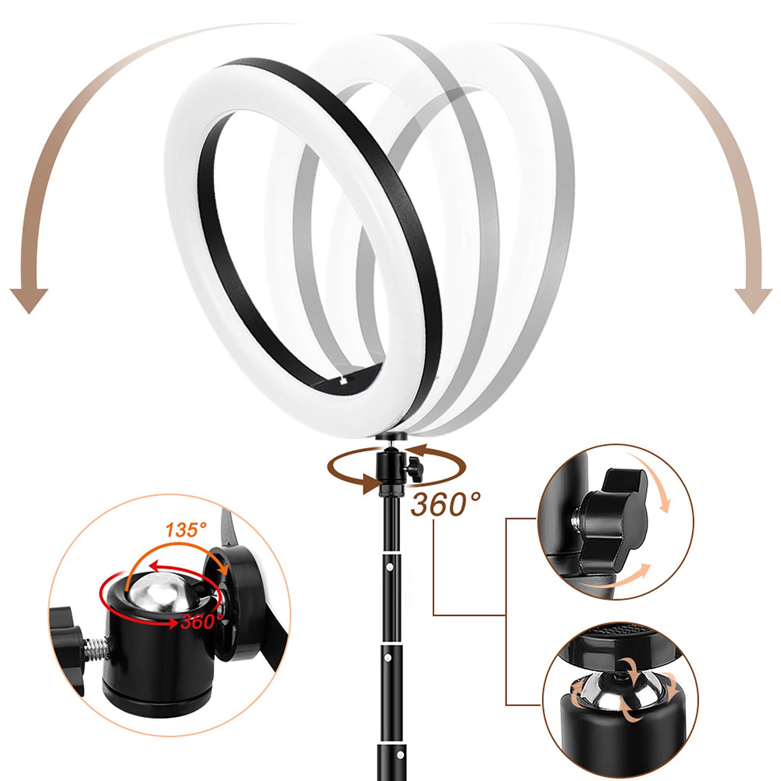 12-inch Ring Light with Extendable Tripod Stand & Phone Holder - Professional Lighting for Video Photography, Live Streaming, Makeup | Bluetooth Remote Compatible with iOS/Android - Perfect for YouTube, TikTok, Instagram & Home Studio Setup