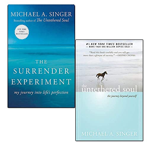 The Surrender Experiment & The Untethered Soul by Michael A. Singer - 2 Book Spiritual Growth Collection Set - Perfect for Meditation, Self-Discovery & Personal Transformation