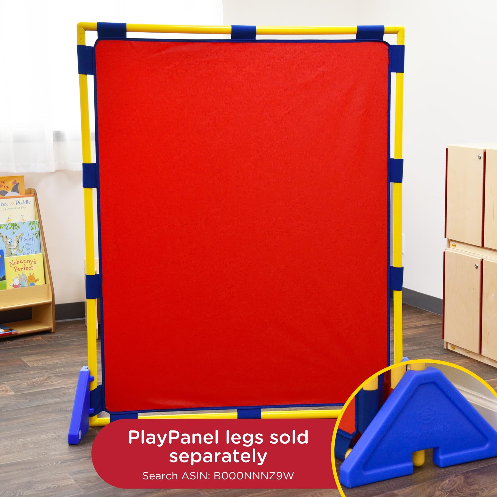 Children's Factory Big Screen PlayPanel - Kids Room Divider & Classroom Privacy Screen in Red | Perfect for Daycares, Preschools & Homeschool Learning Spaces