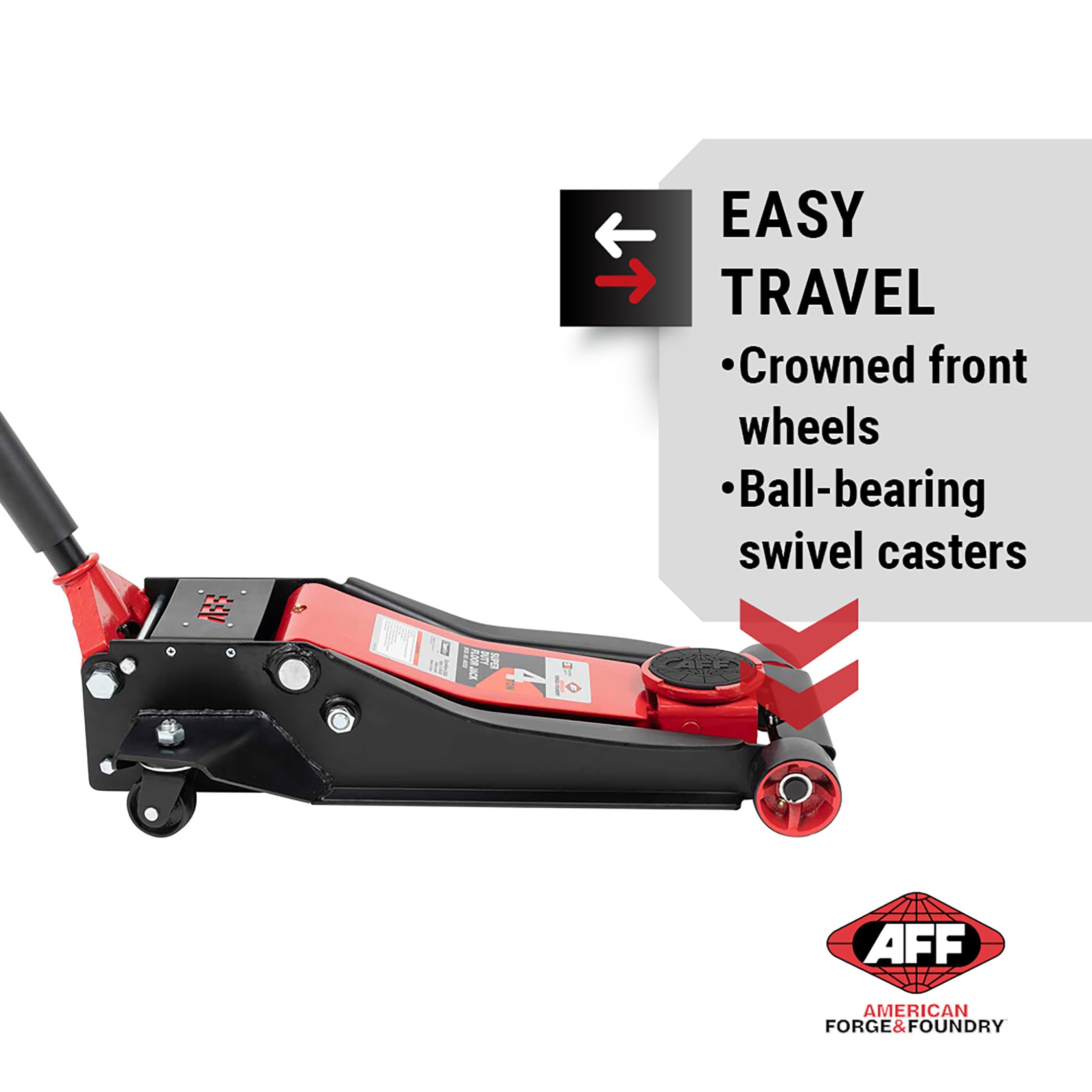 4 Ton Low Profile Floor Jack - Heavy Duty Hydraulic Car Jack for Lightning Fast Lifting - Ideal for Garage, Auto Repair & DIY Car Maintenance