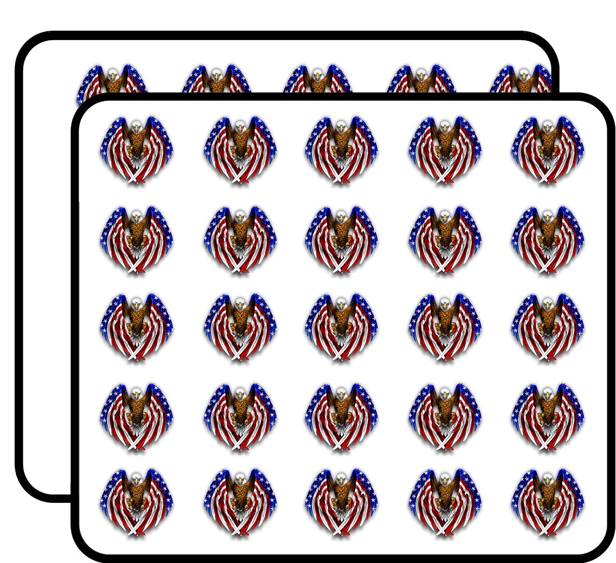Bald Eagle American Flag Vinyl Stickers - 50 Pack (1