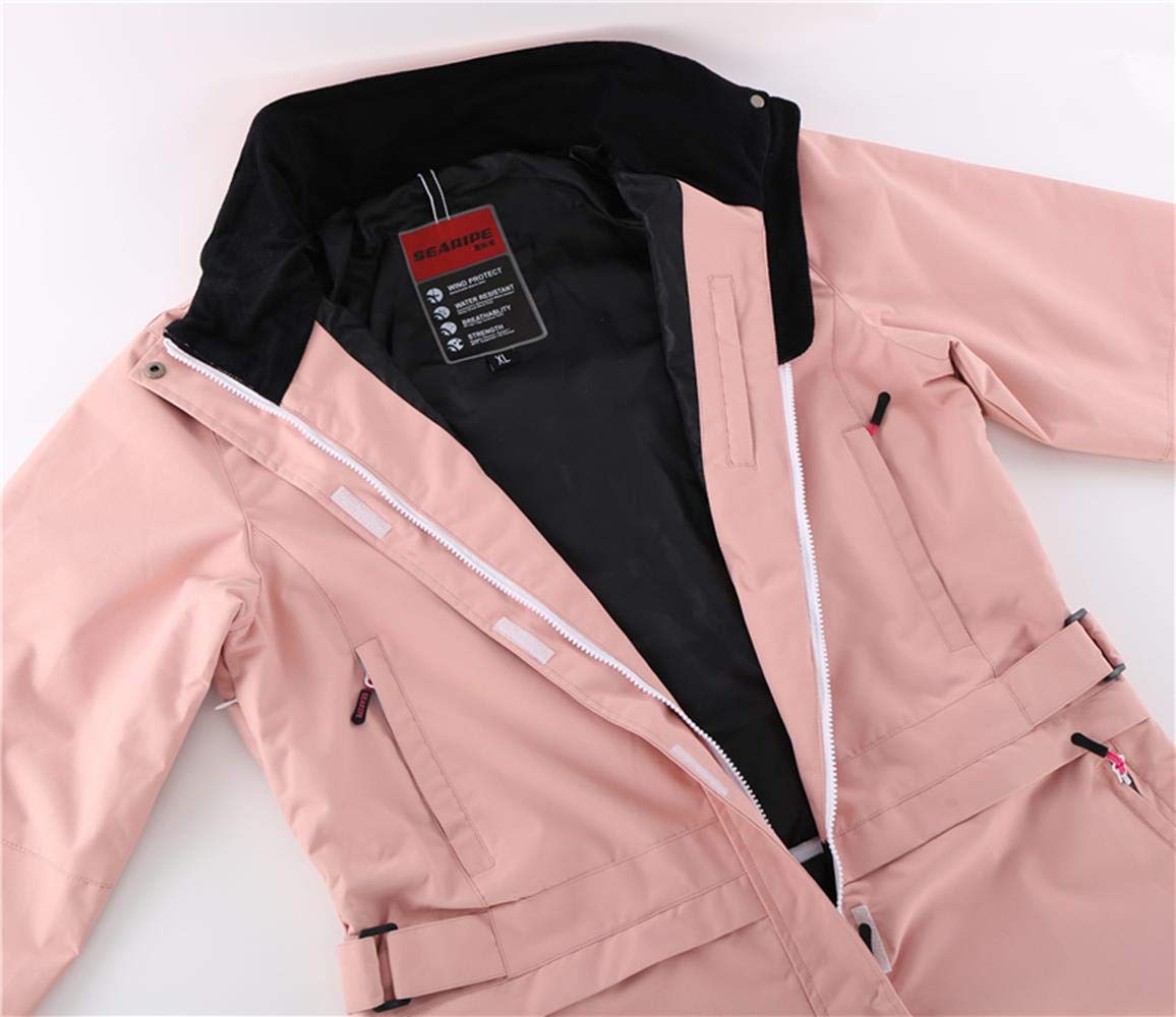 HOTIAN Women's Waterproof Ski Suit - One Piece Winter Snowboard Jumpsuit for Outdoor Snow Sports & Cold Weather Activities